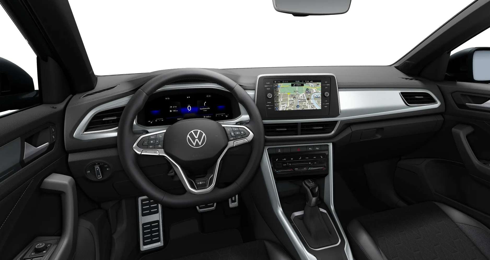 Ansicht des Armaturenbretts eines Volkswagen T-Roc