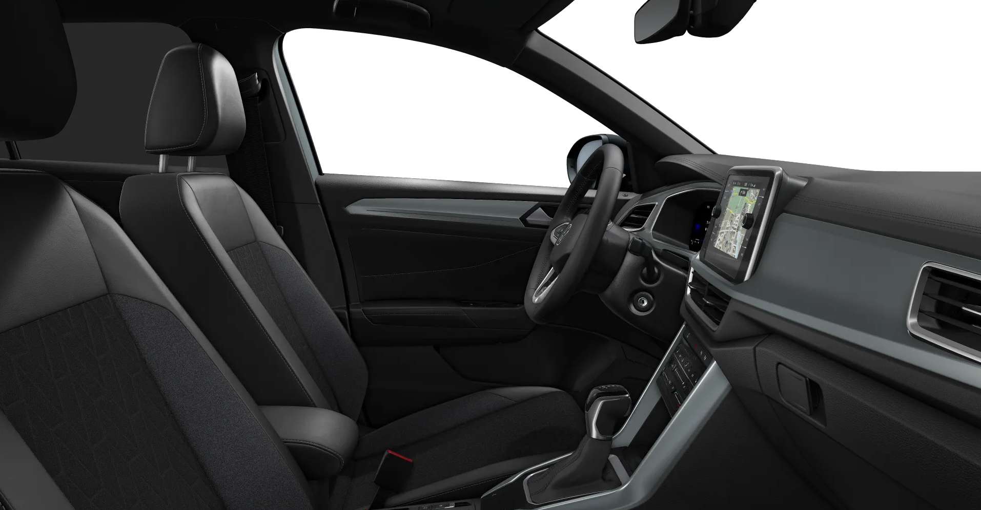 Ansicht der Frontsitze eines Volkswagen T-Roc