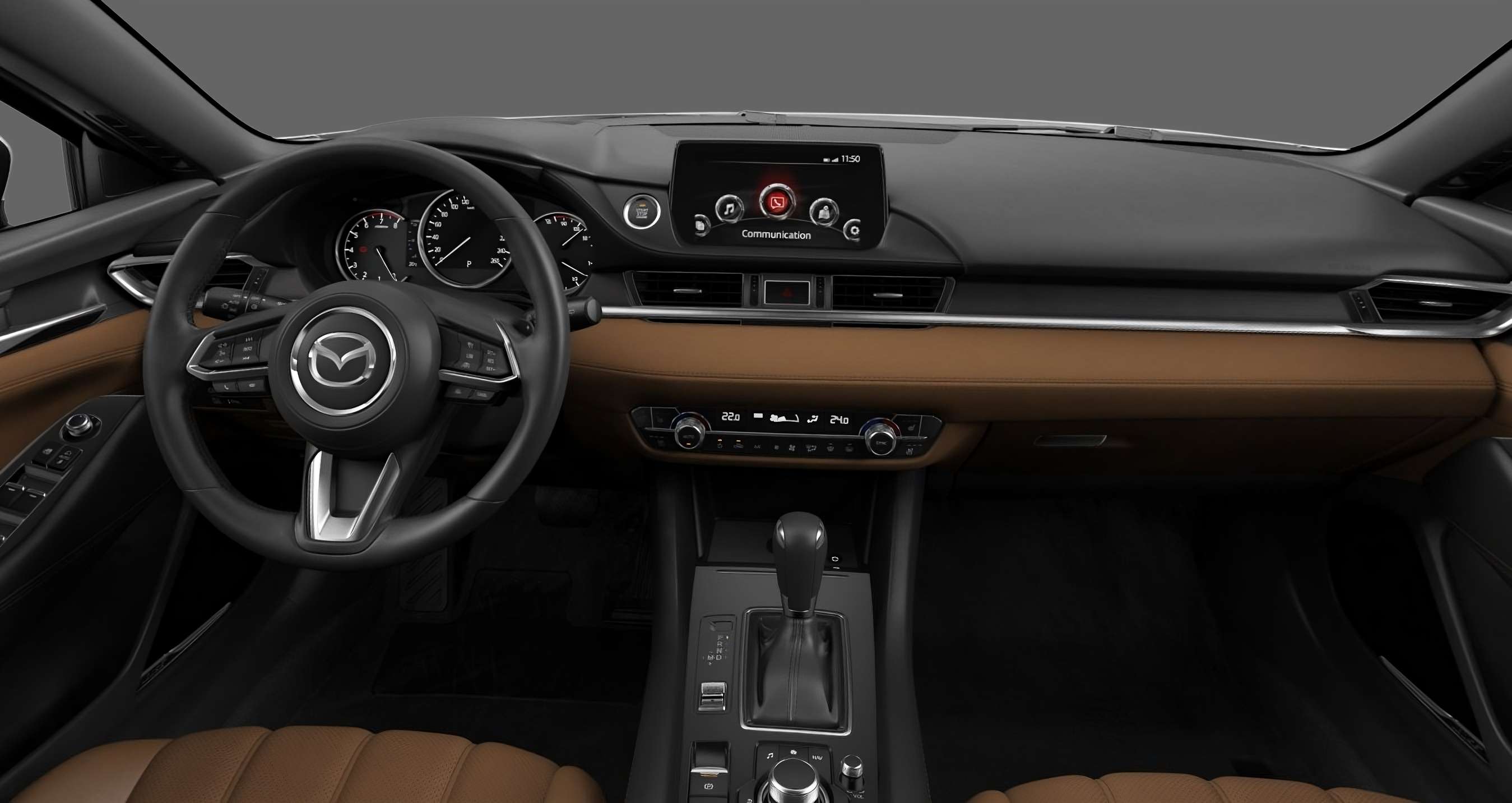 Ansicht des Armaturenbretts eines Mazda Mazda6