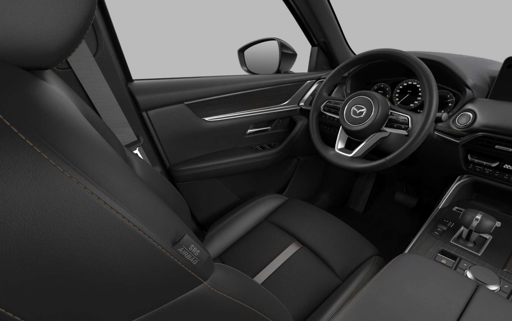 Ansicht der Frontsitze eines Mazda CX-80