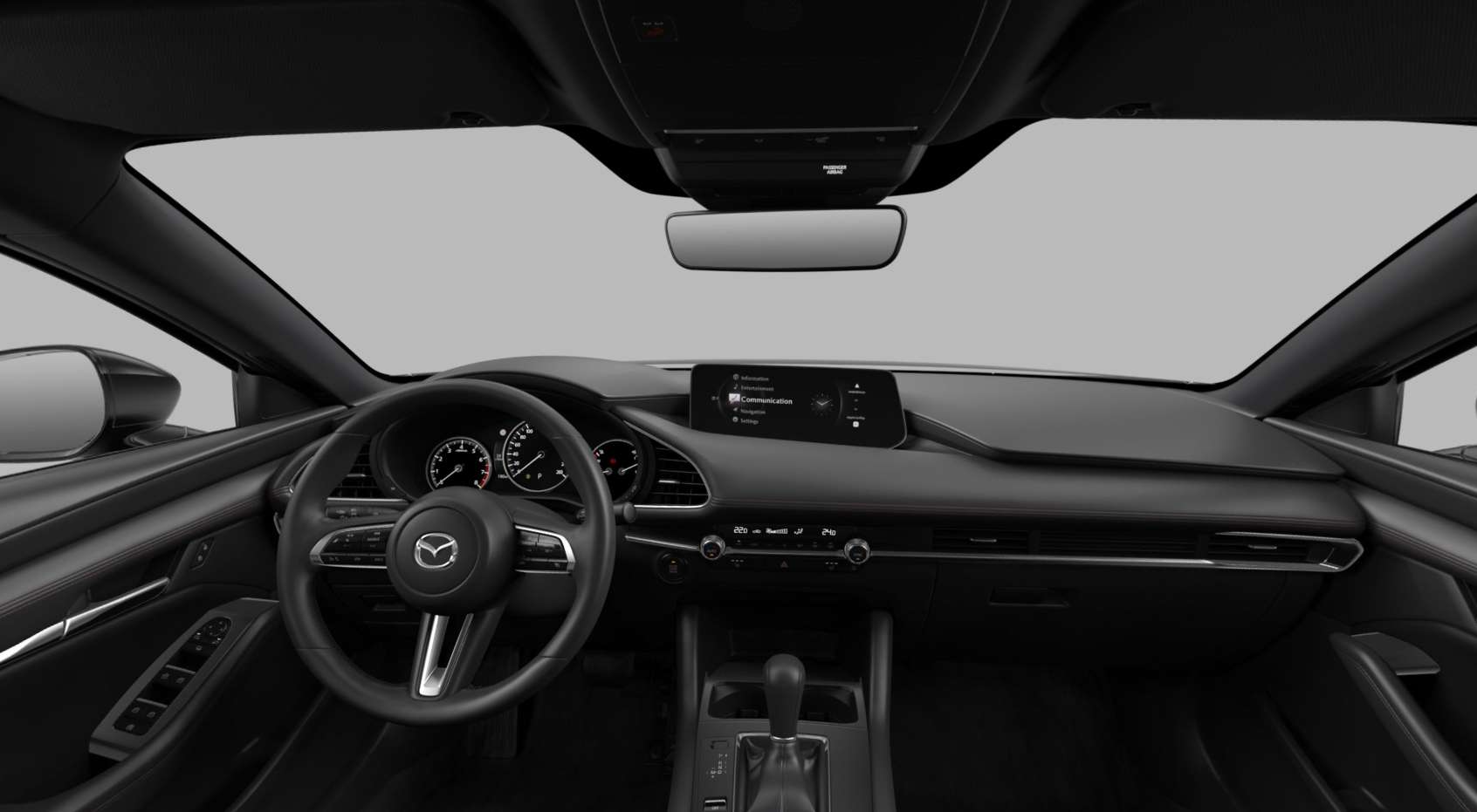 Ansicht des Armaturenbretts eines Mazda Mazda3