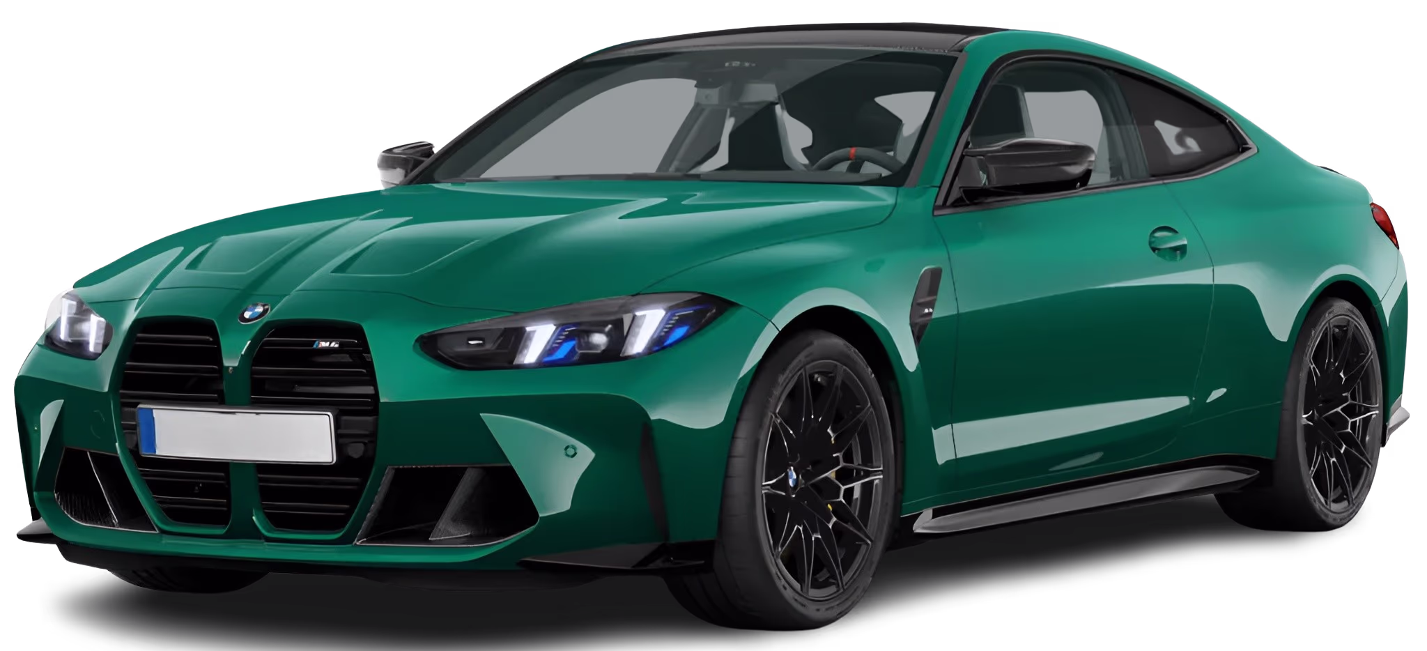 Schräge Frontansicht eines BMW 4er-Reihe, freigestellt