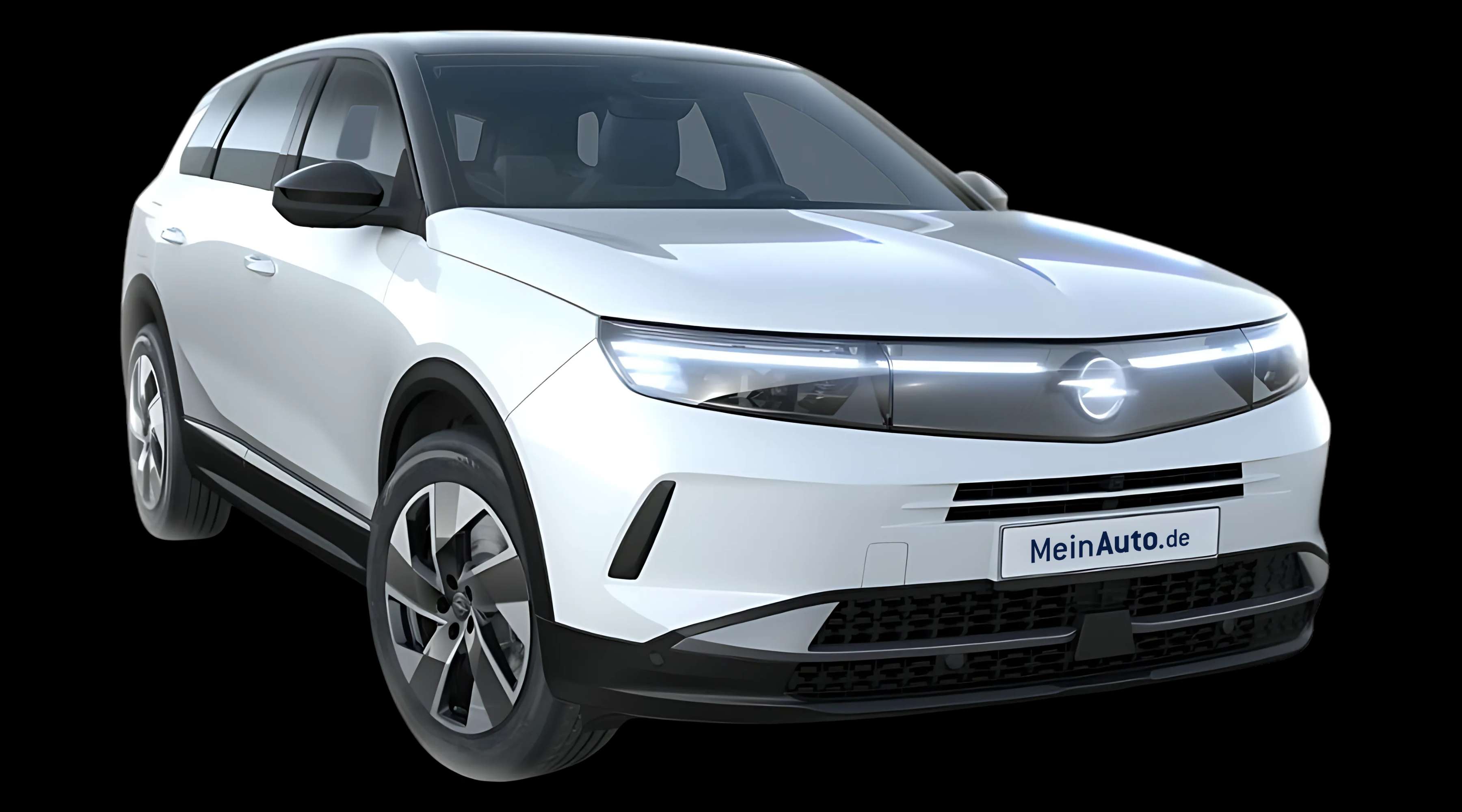 Schräge Frontansicht eines Opel Grandland, freigestellt