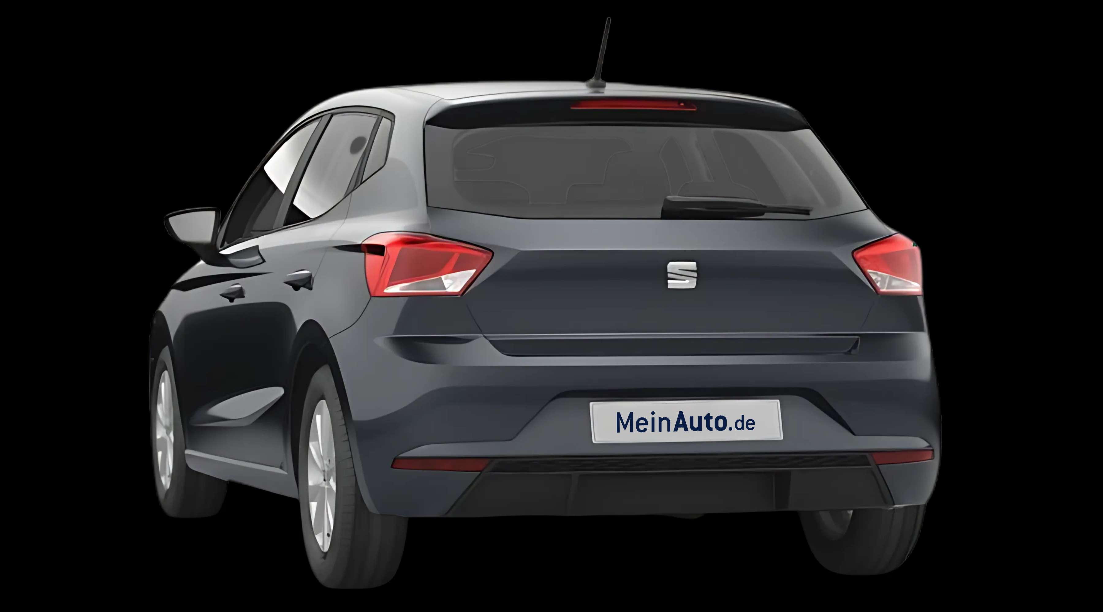 Schräge Heckansicht eines SEAT Ibiza, freigestellt