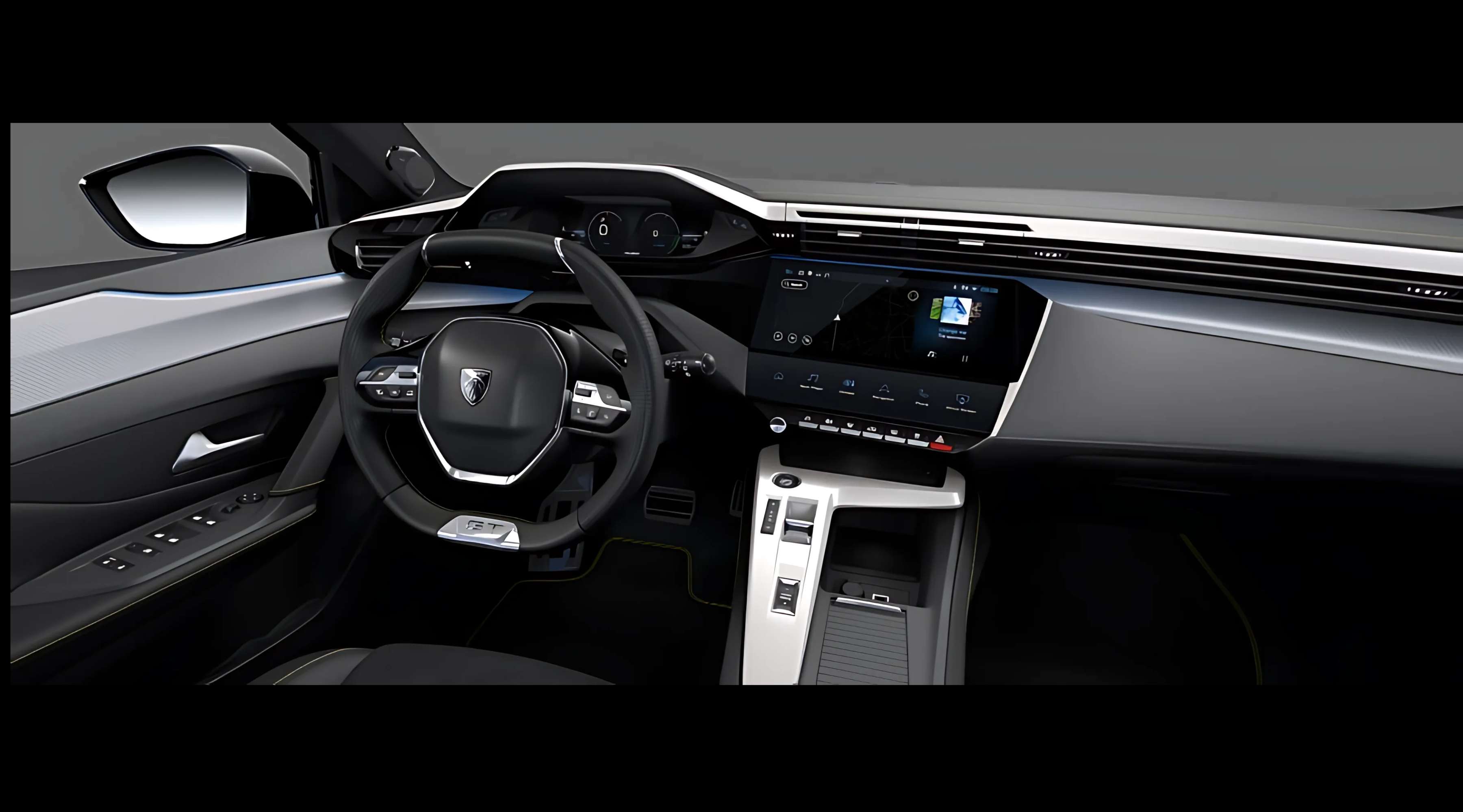 Ansicht des Armaturenbretts eines Peugeot 408