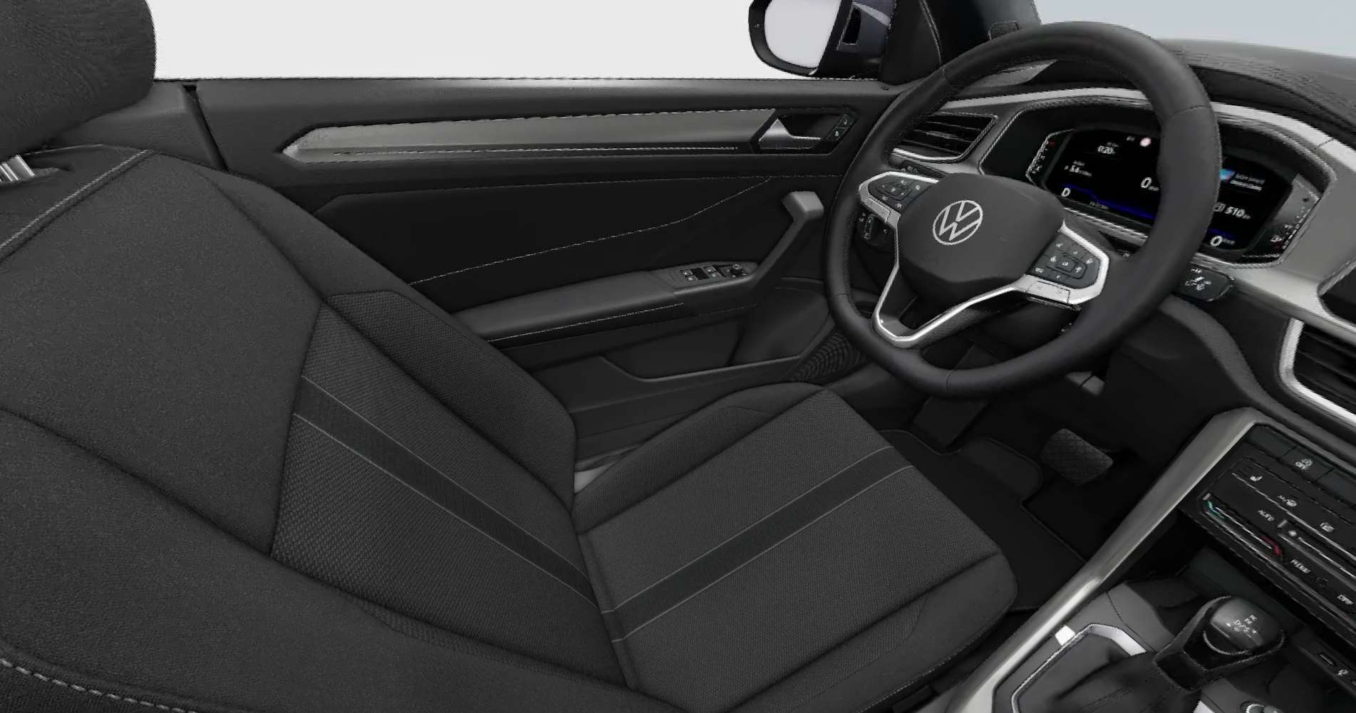 Ansicht der Frontsitze eines Volkswagen T-Roc