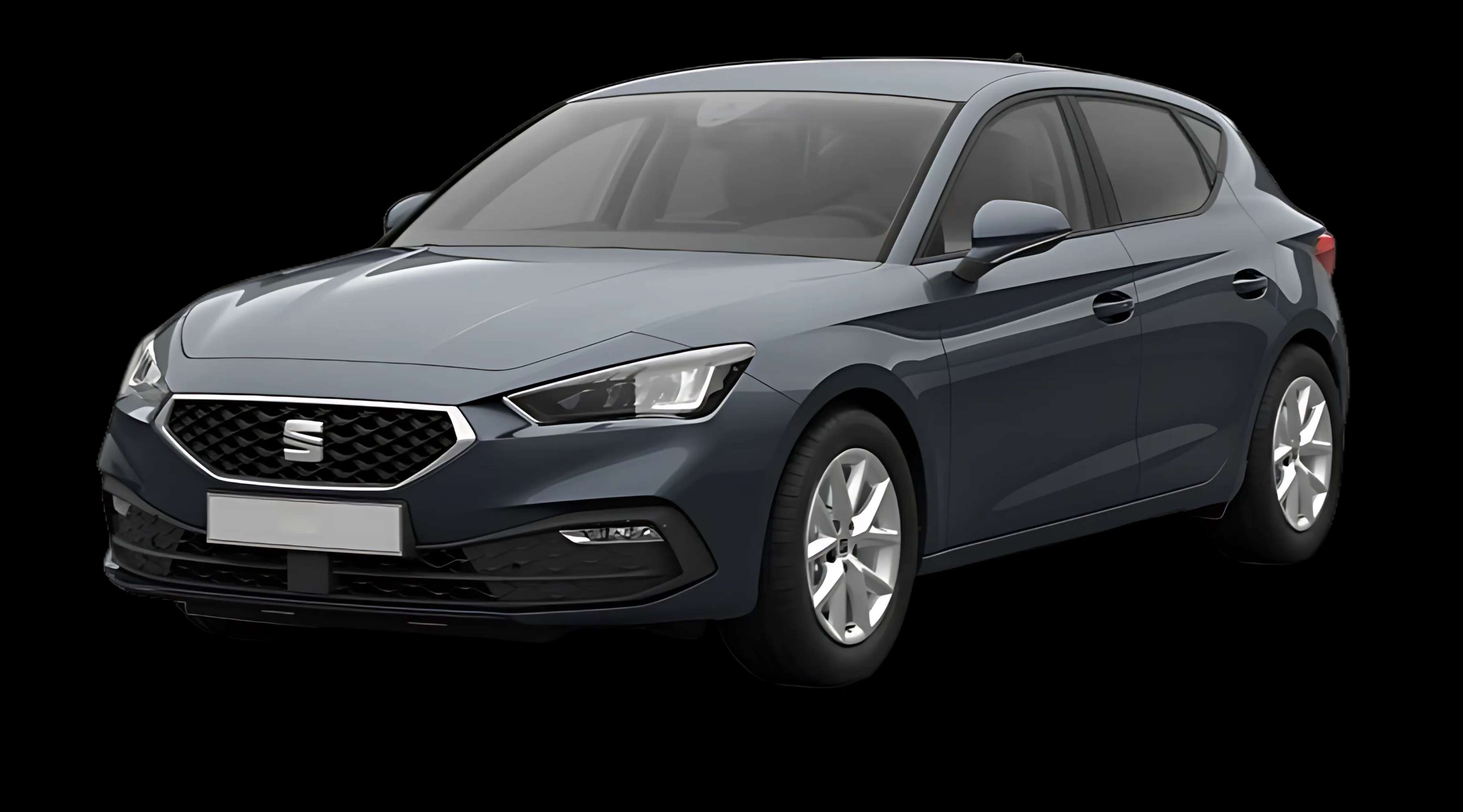 Schräge Frontansicht eines SEAT Leon, freigestellt