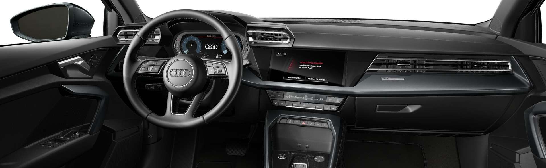 Ansicht des Armaturenbretts eines Audi A3