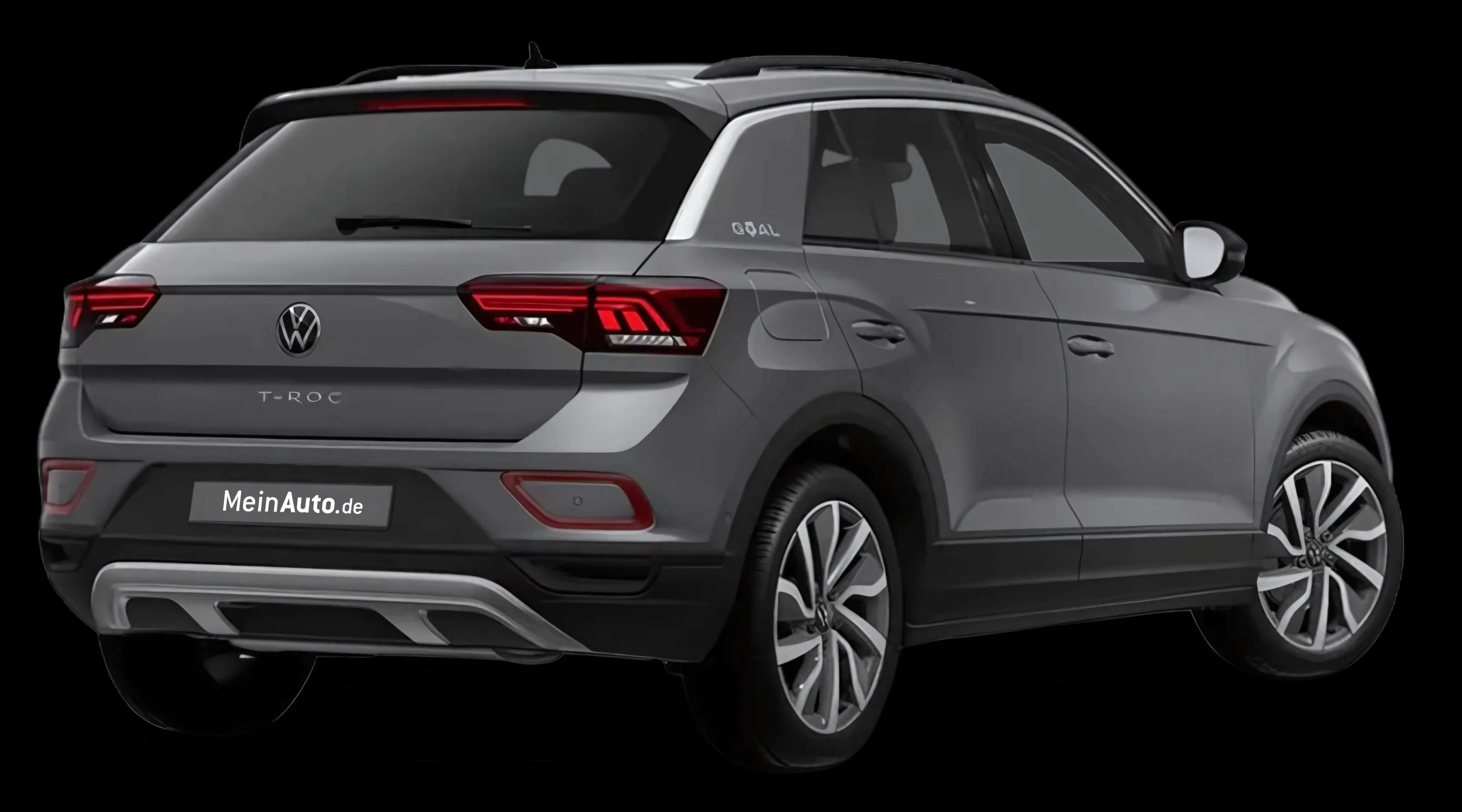 Heckansicht auf einen Volkswagen T-Roc