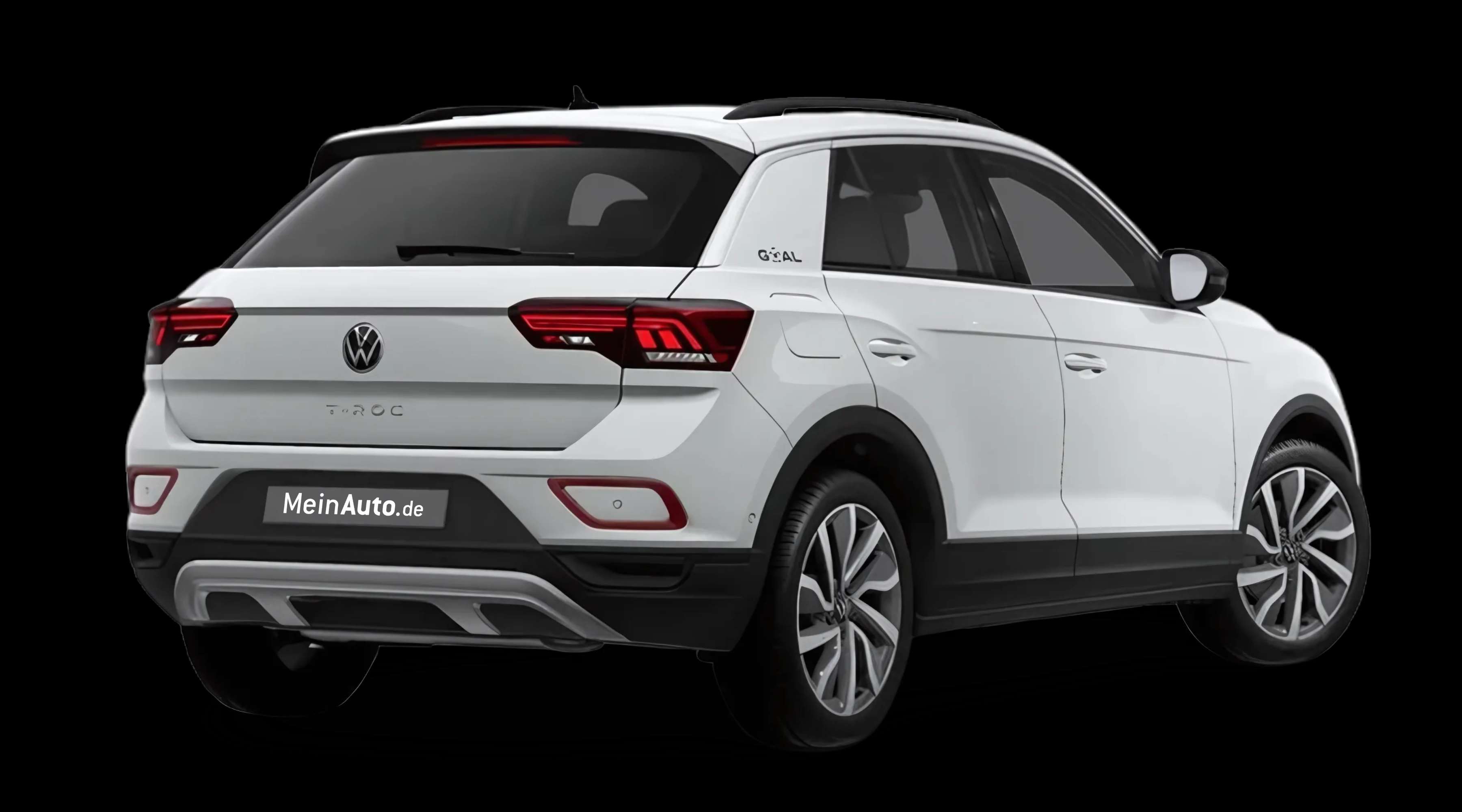 Heckansicht auf einen Volkswagen T-Roc