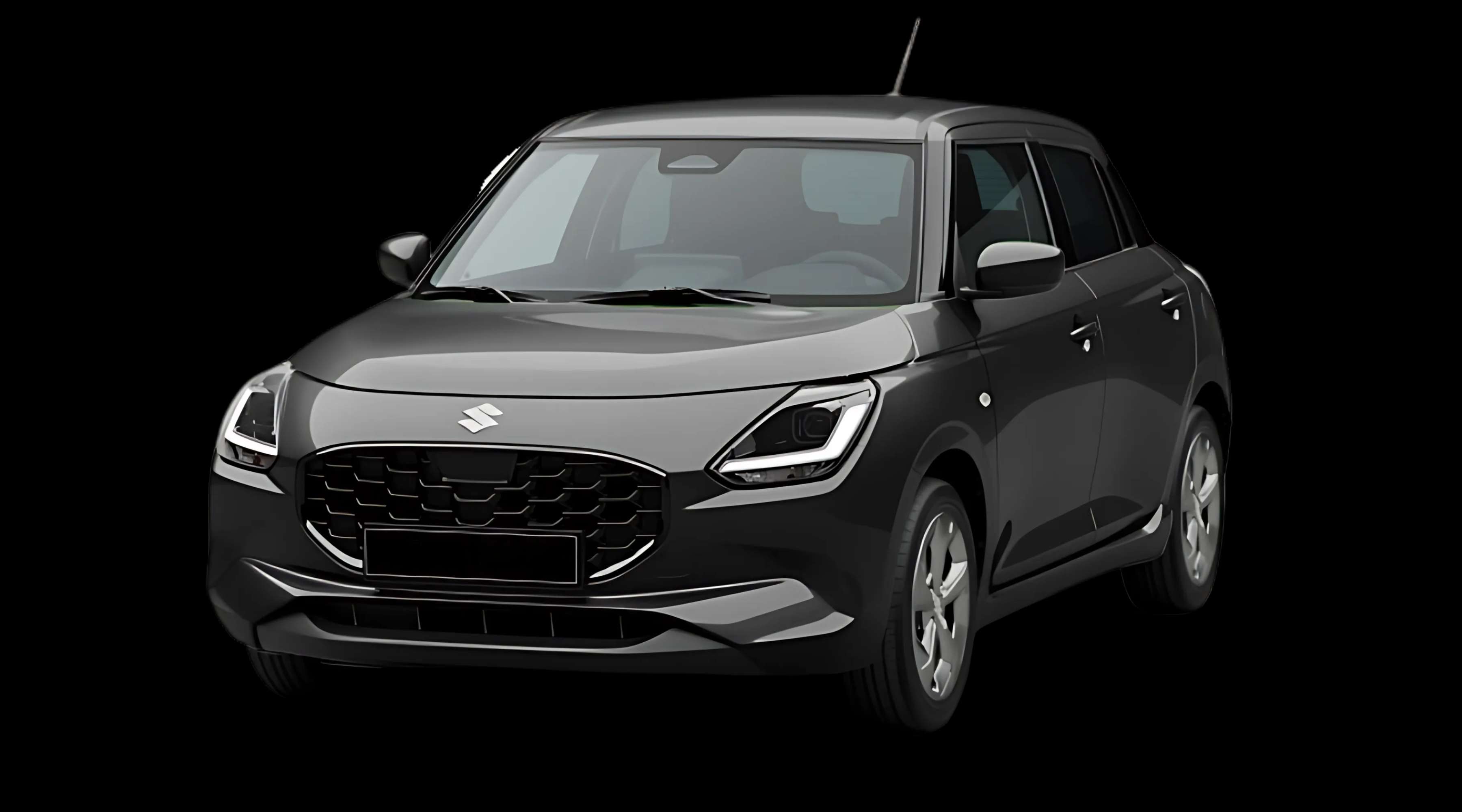 Schräge Frontansicht eines Suzuki Swift, freigestellt
