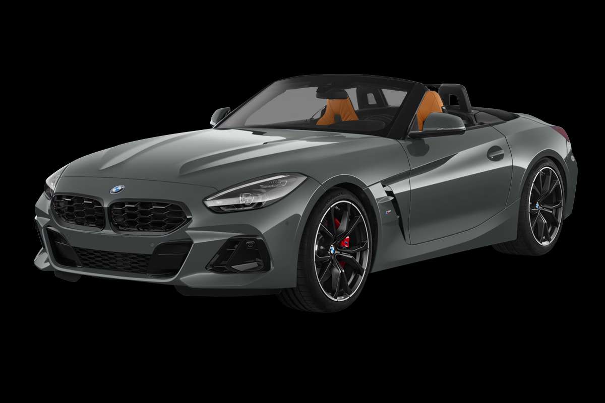 Schräge Frontansicht auf einen BMW Z4, freigestellt