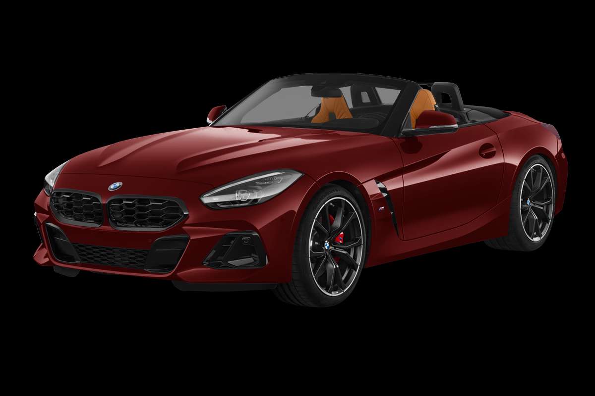 Schräge Frontansicht auf einen BMW Z4, freigestellt
