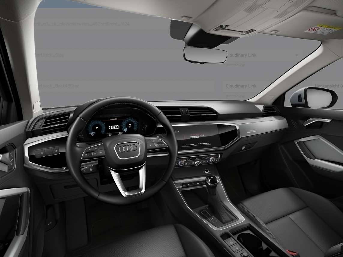 Ansicht des Armaturenbretts eines Audi Q3 Sportback