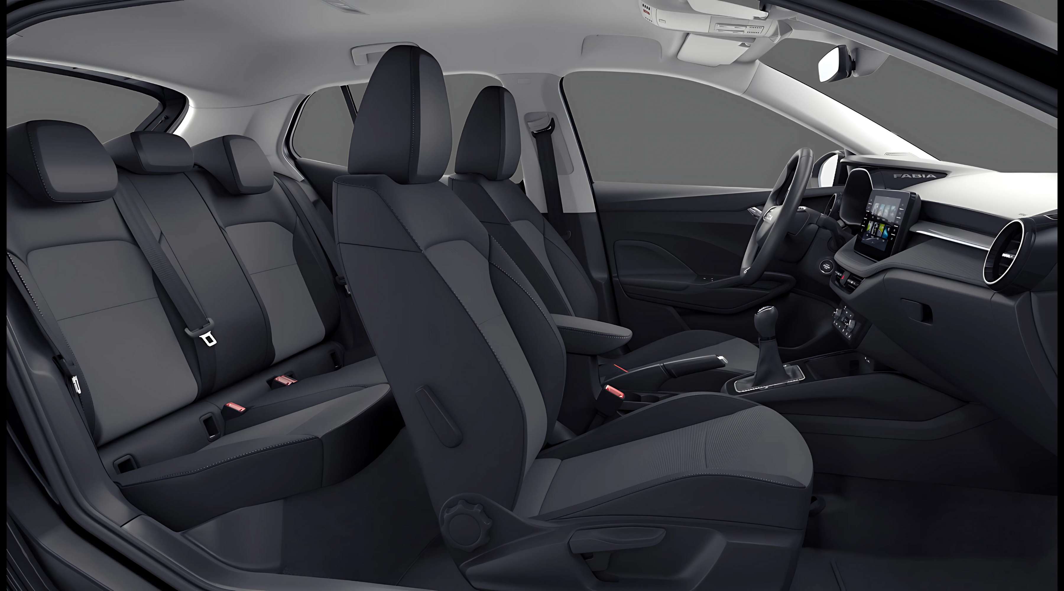 Ansicht der Frontsitze eines Skoda Fabia