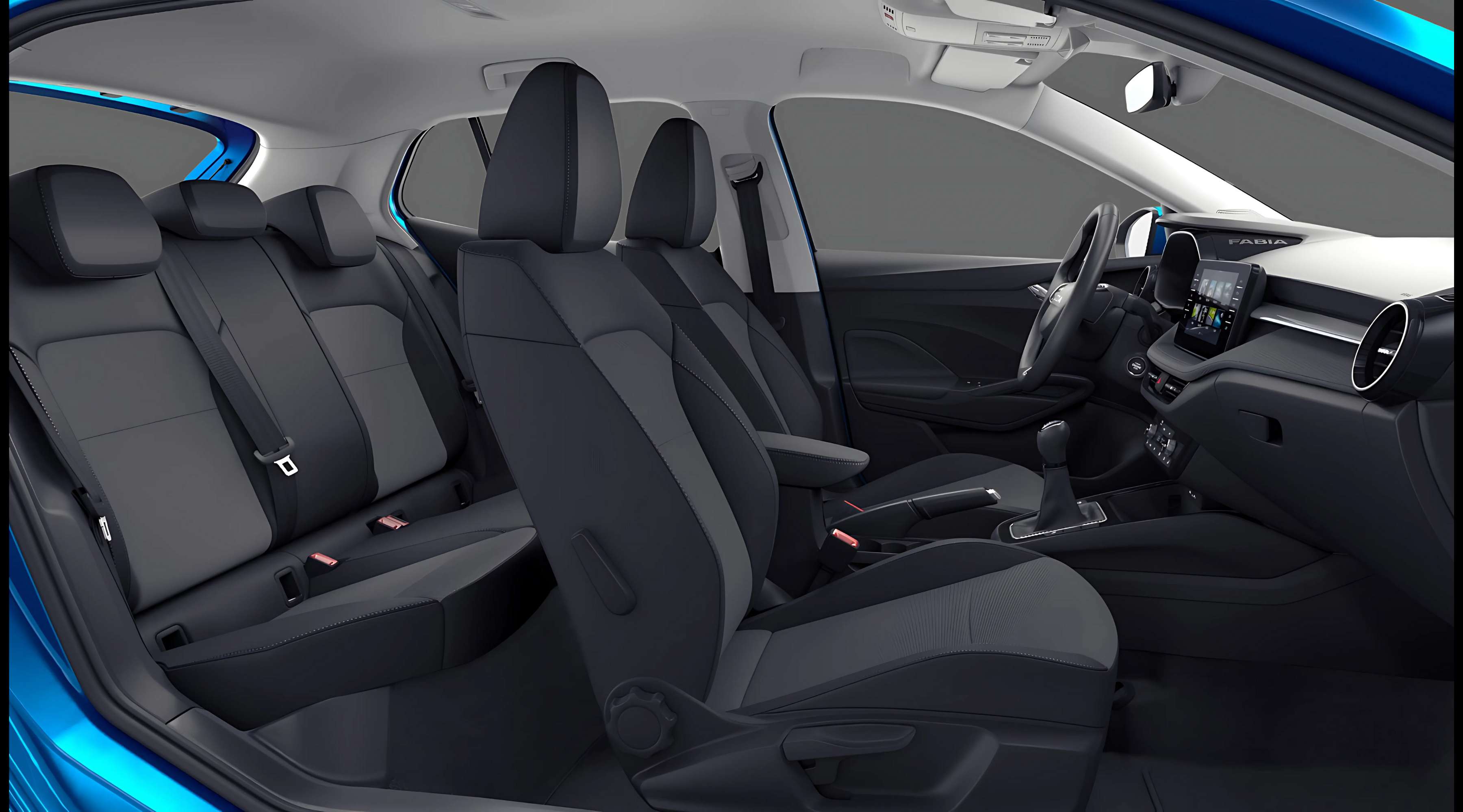 Ansicht der Frontsitze eines Skoda Fabia