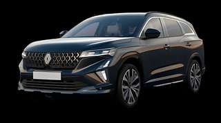 Schräge Frontansicht auf einen Renault Espace Techno, freigestellt