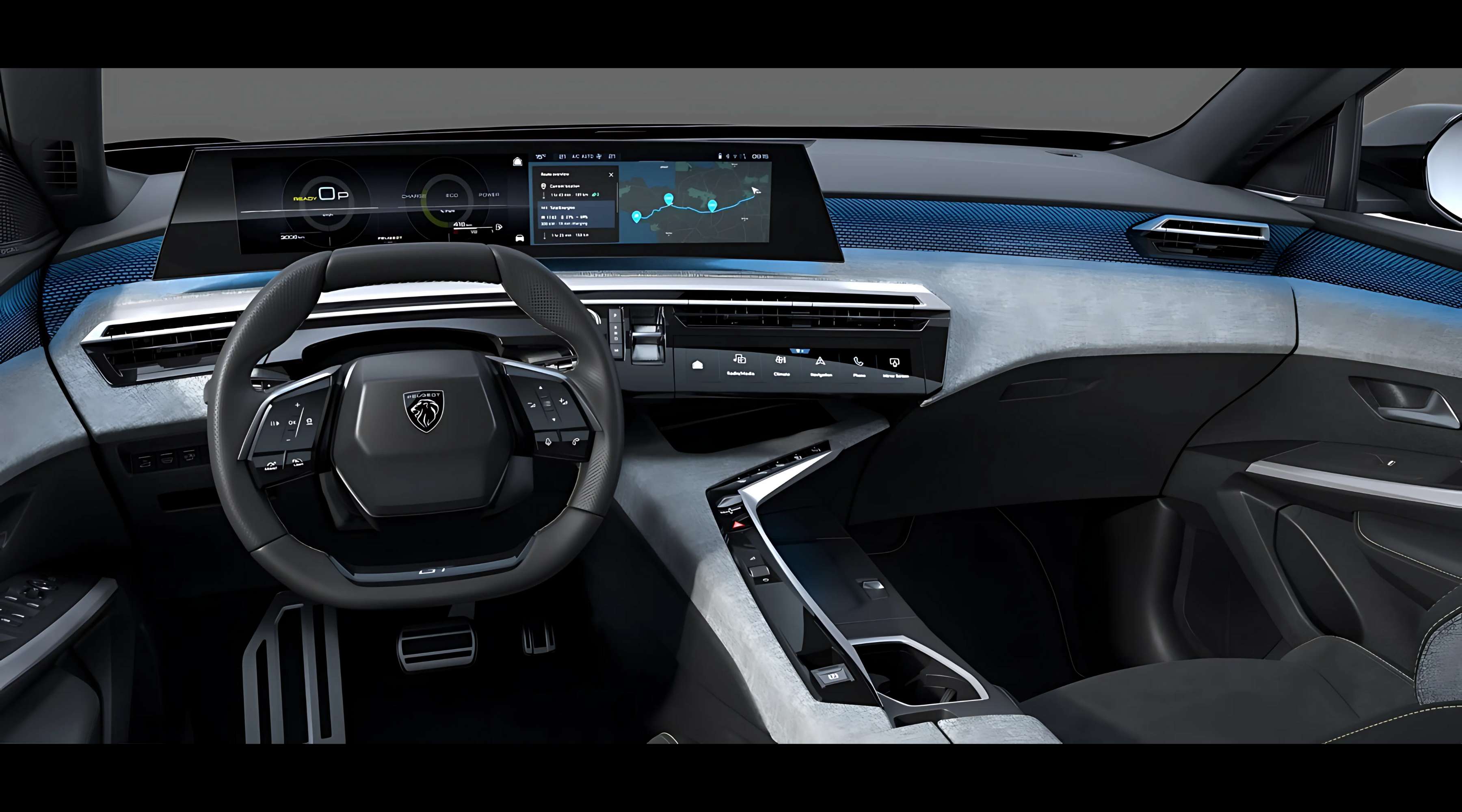 Ansicht des Armaturenbretts eines Peugeot 3008