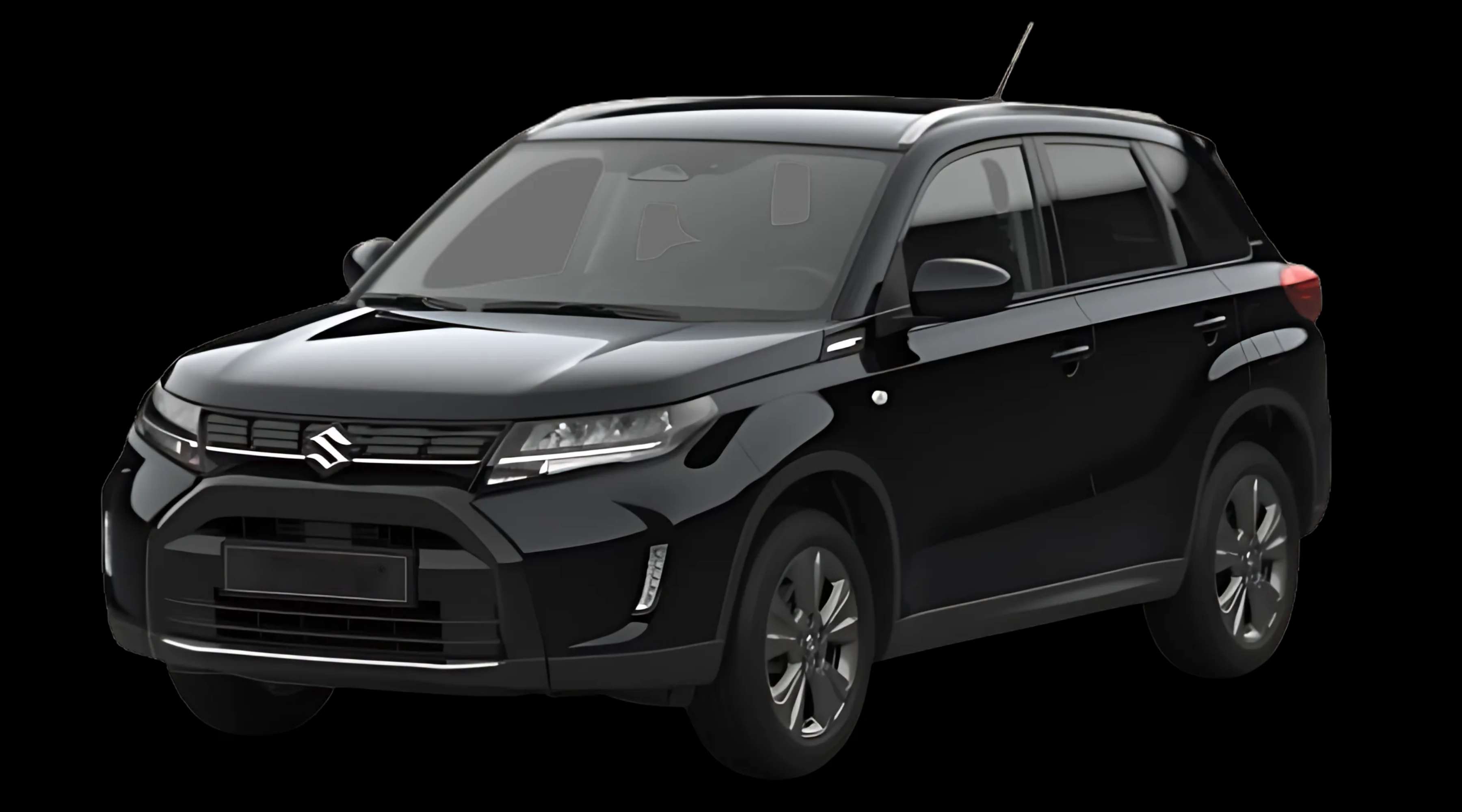 Schräge Frontansicht auf einen Suzuki Vitara, freigestellt