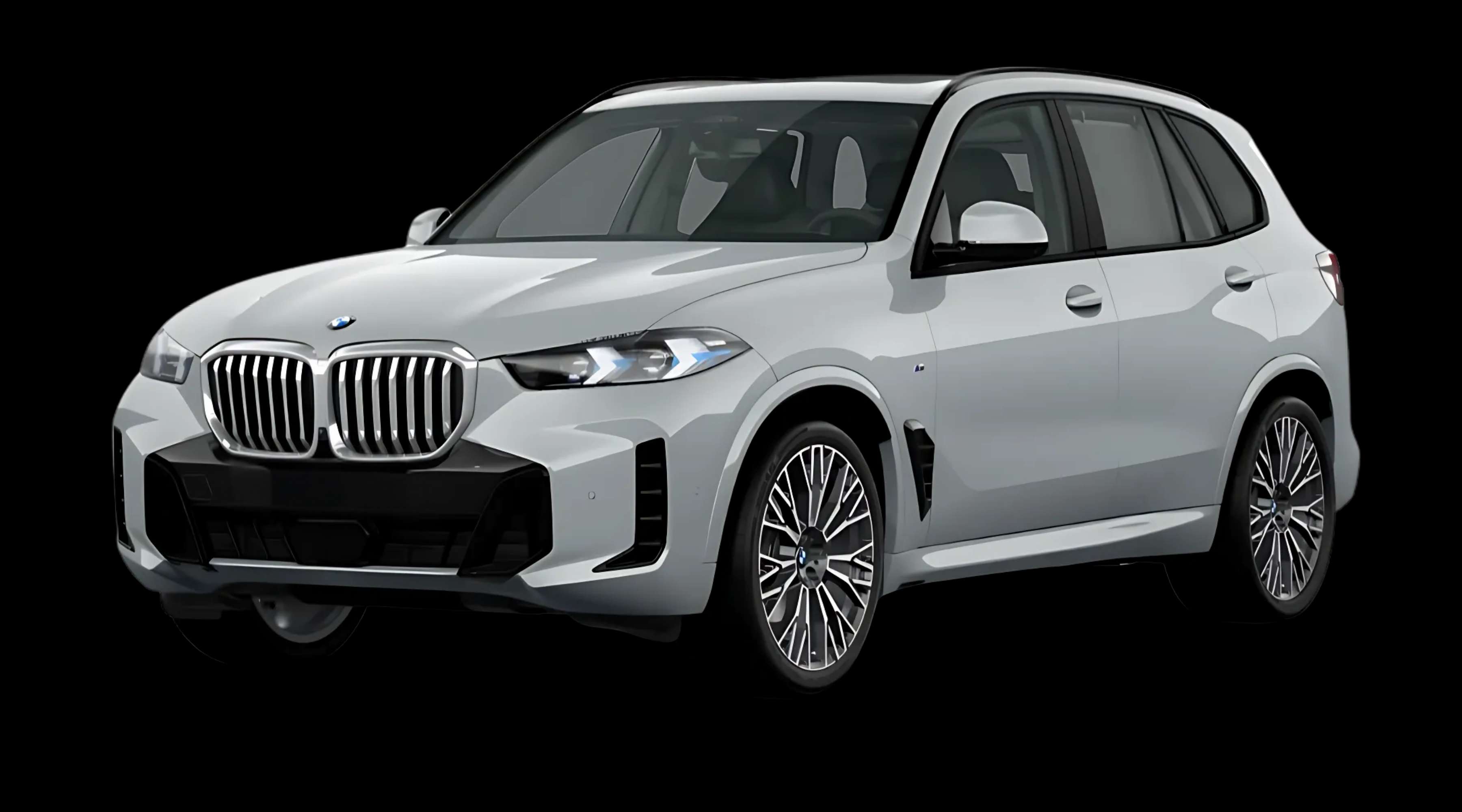 Schräge Frontansicht eines BMW X5, freigestellt