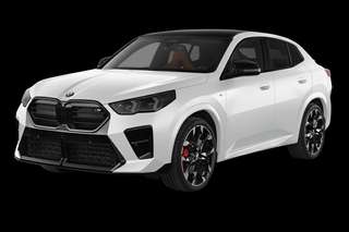 Schräge Frontansicht auf einen BMW X2 , freigestellt