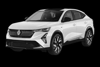 Schräge Frontansicht auf einen Renault Rafale Techno, freigestellt