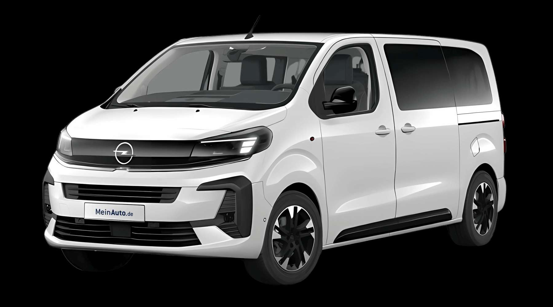 Schräge Frontansicht eines Opel Zafira, freigestellt