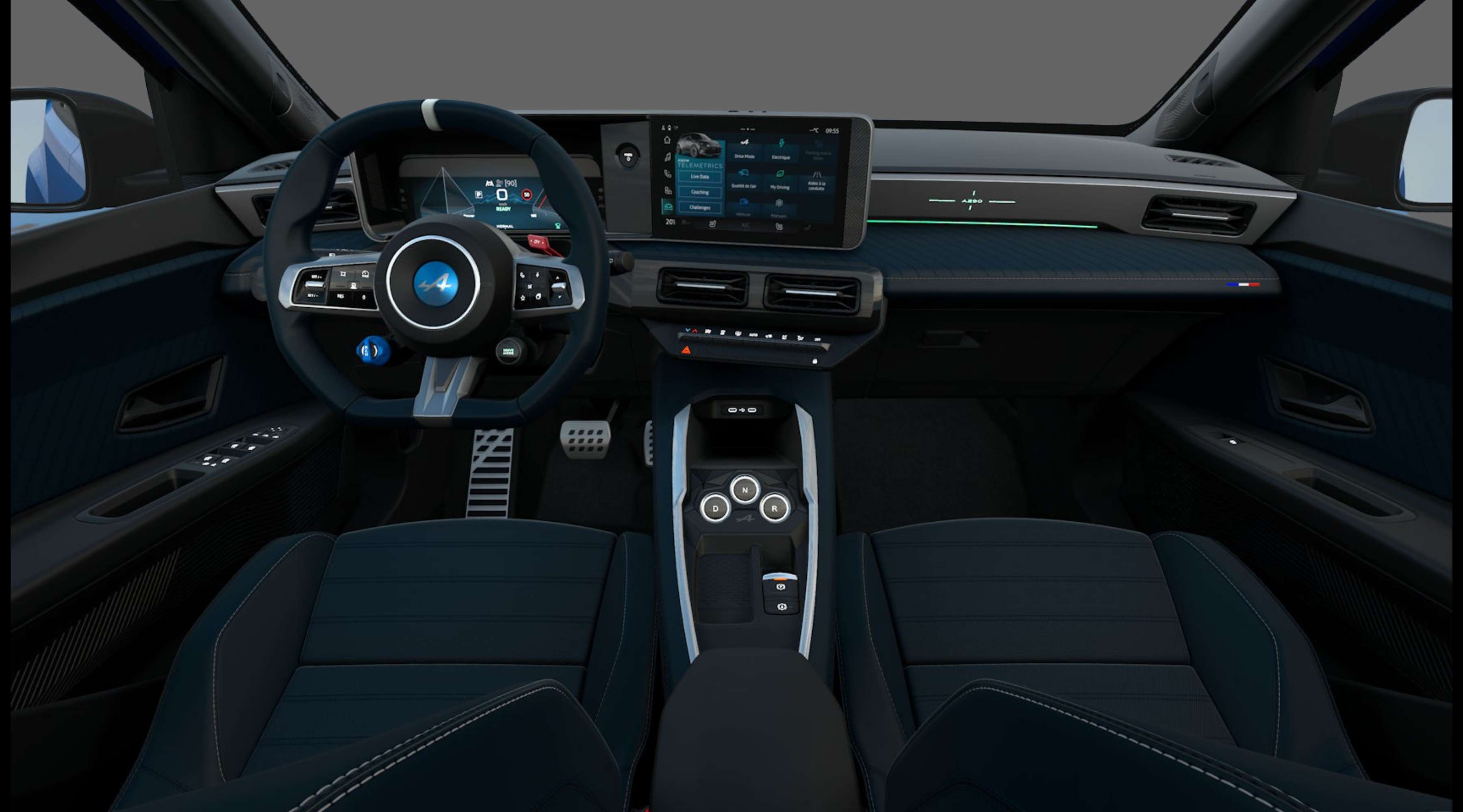 Ansicht des Armaturenbretts eines Alpine A290