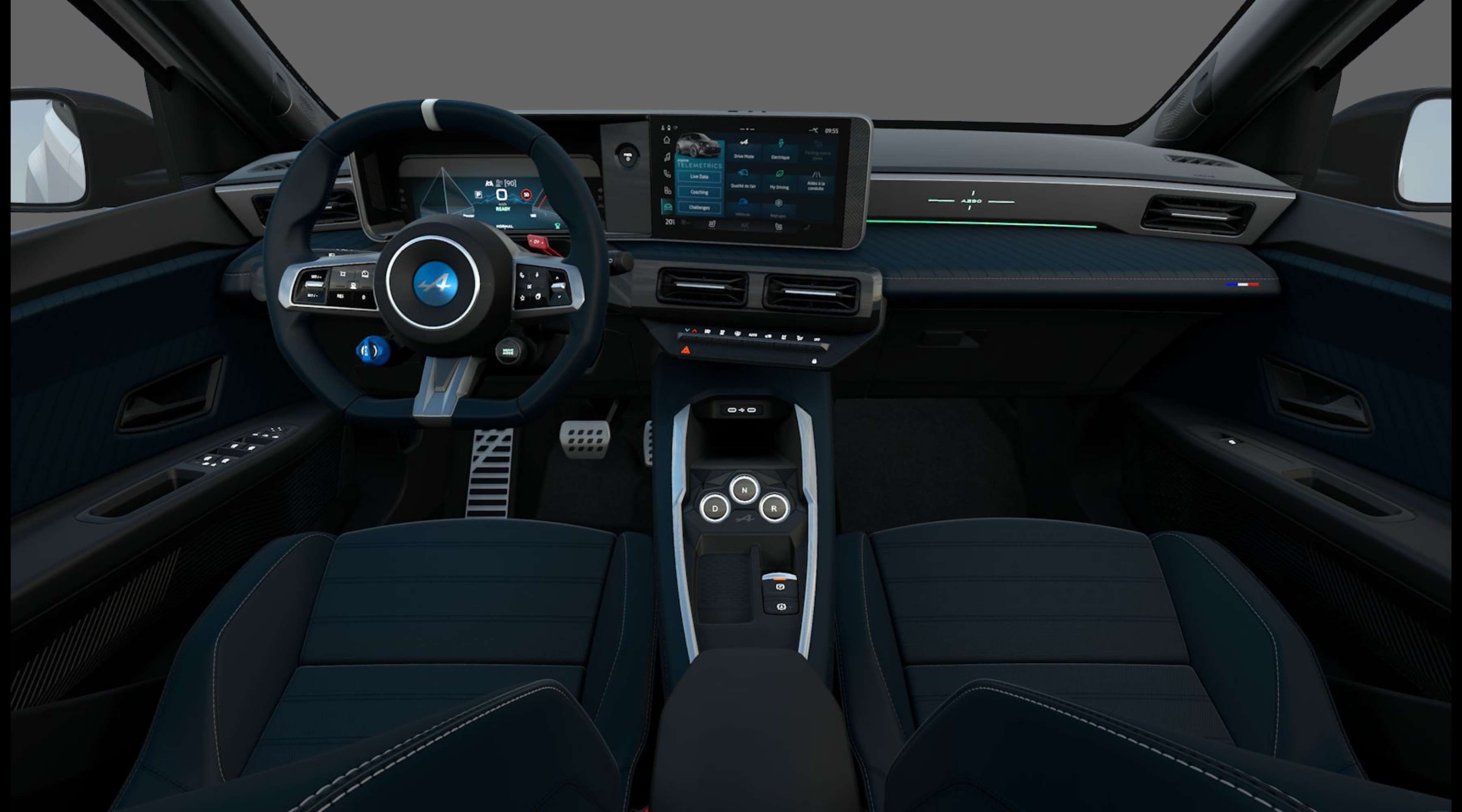 Ansicht des Armaturenbretts eines Alpine A290