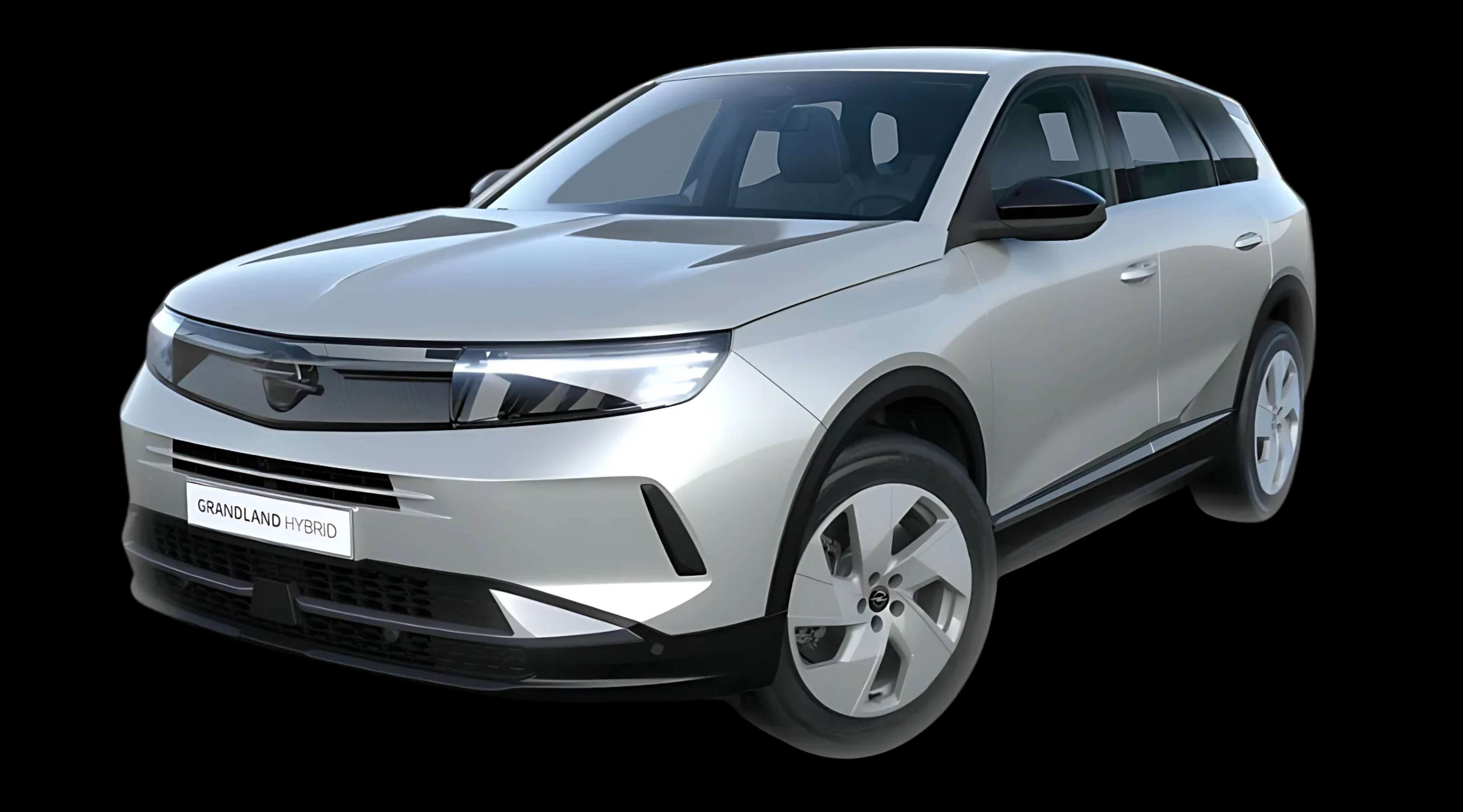 Schräge Frontansicht eines Opel Grandland, freigestellt