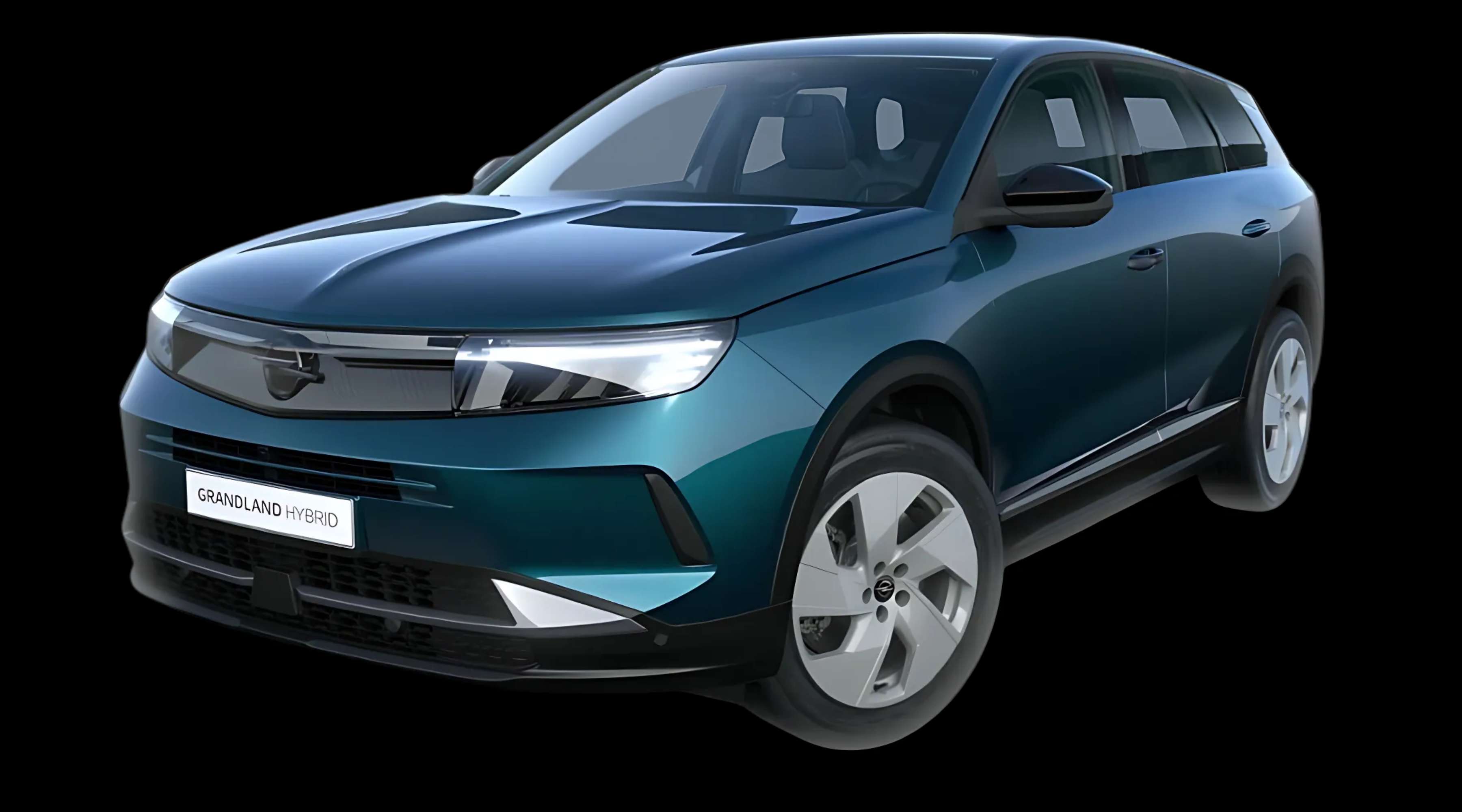Schräge Frontansicht auf einen Opel Grandland, freigestellt