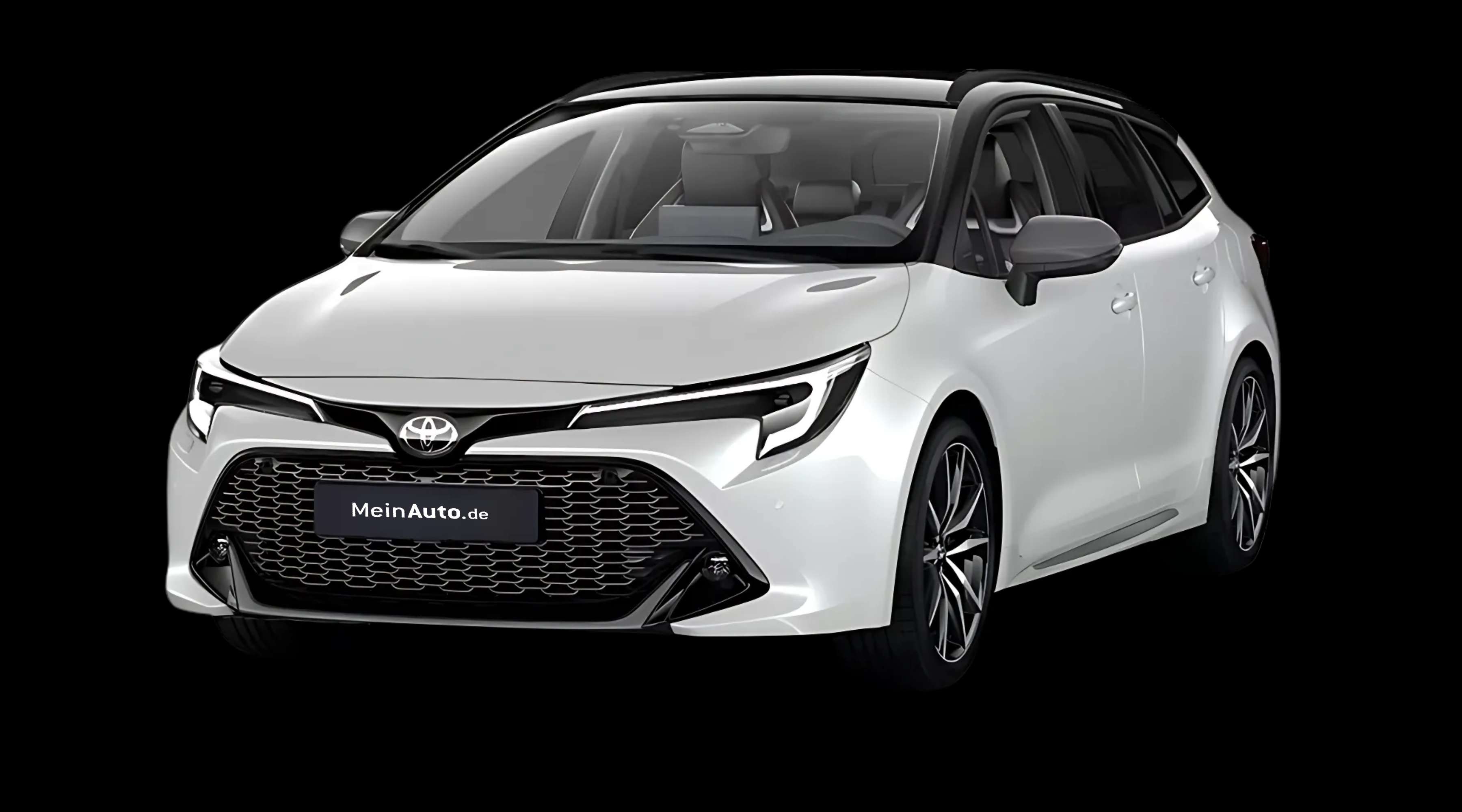 Schräge Frontansicht auf einen Toyota Corolla, freigestellt