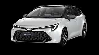 Schräge Frontansicht auf einen Toyota Corolla GR Sport, freigestellt