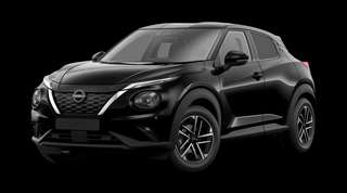 Schräge Frontansicht auf einen Nissan JUKE TEKNA, freigestellt