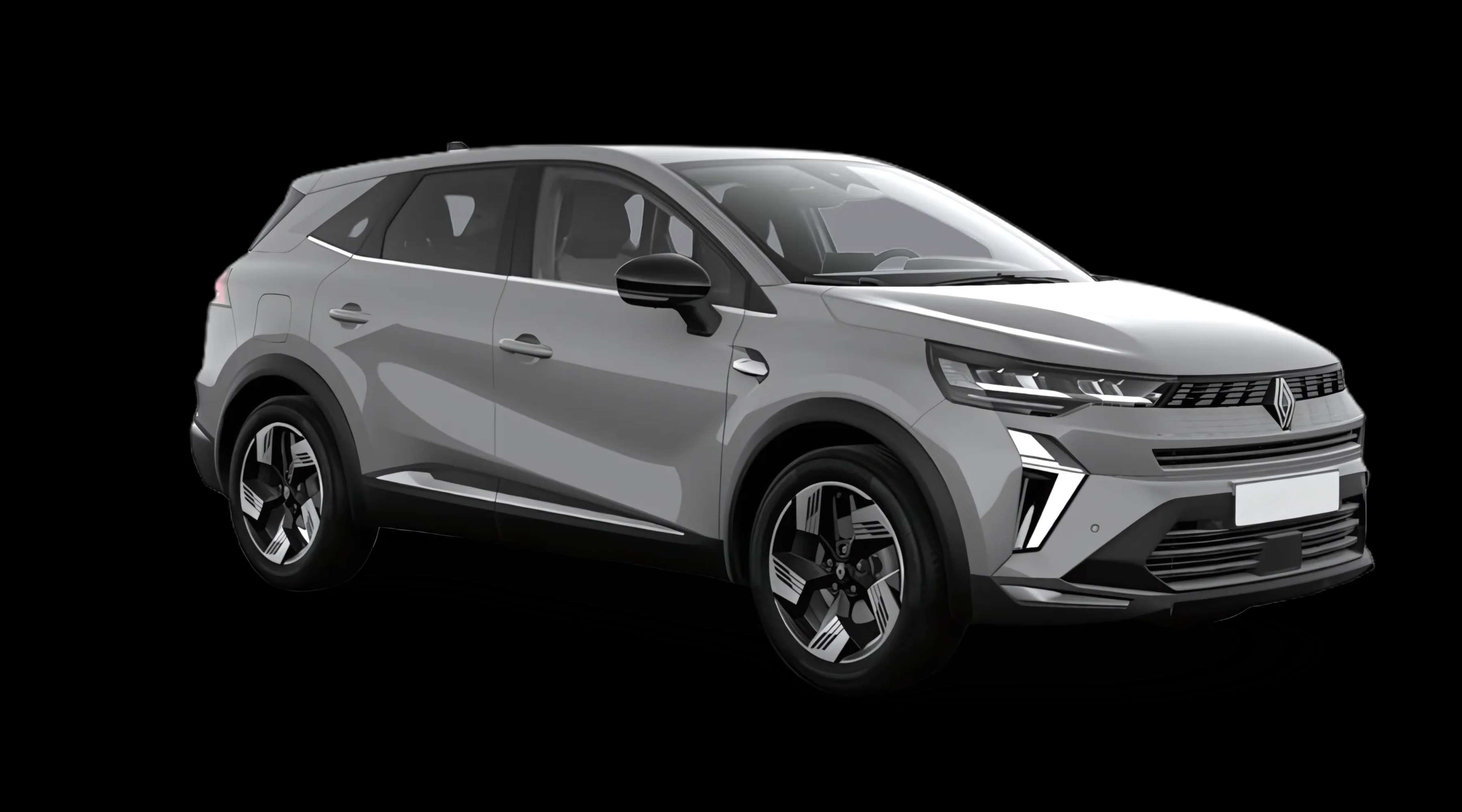 Schräge Frontansicht eines Renault Symbioz, freigestellt