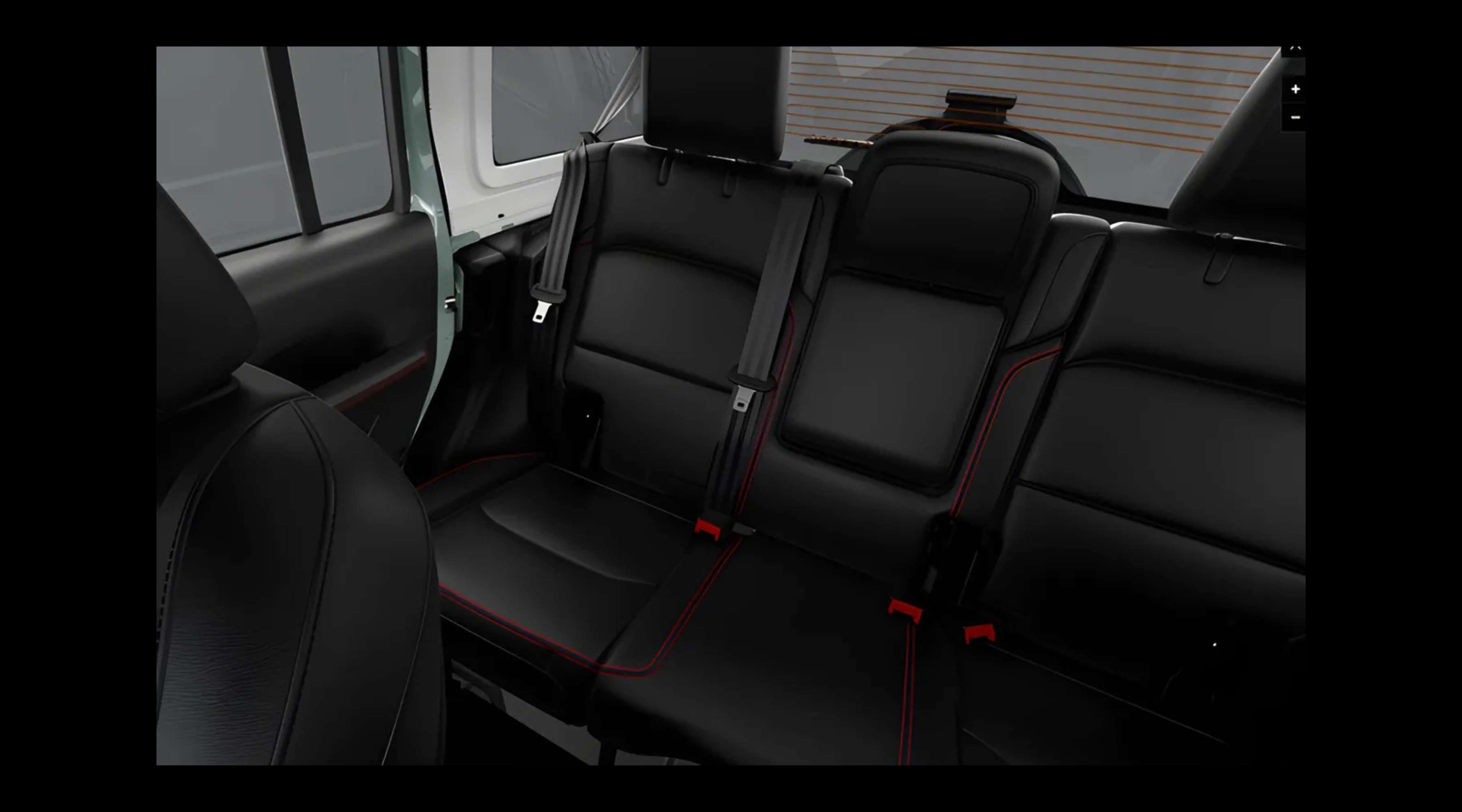 Ansicht der Rücksitze eines Jeep Wrangler