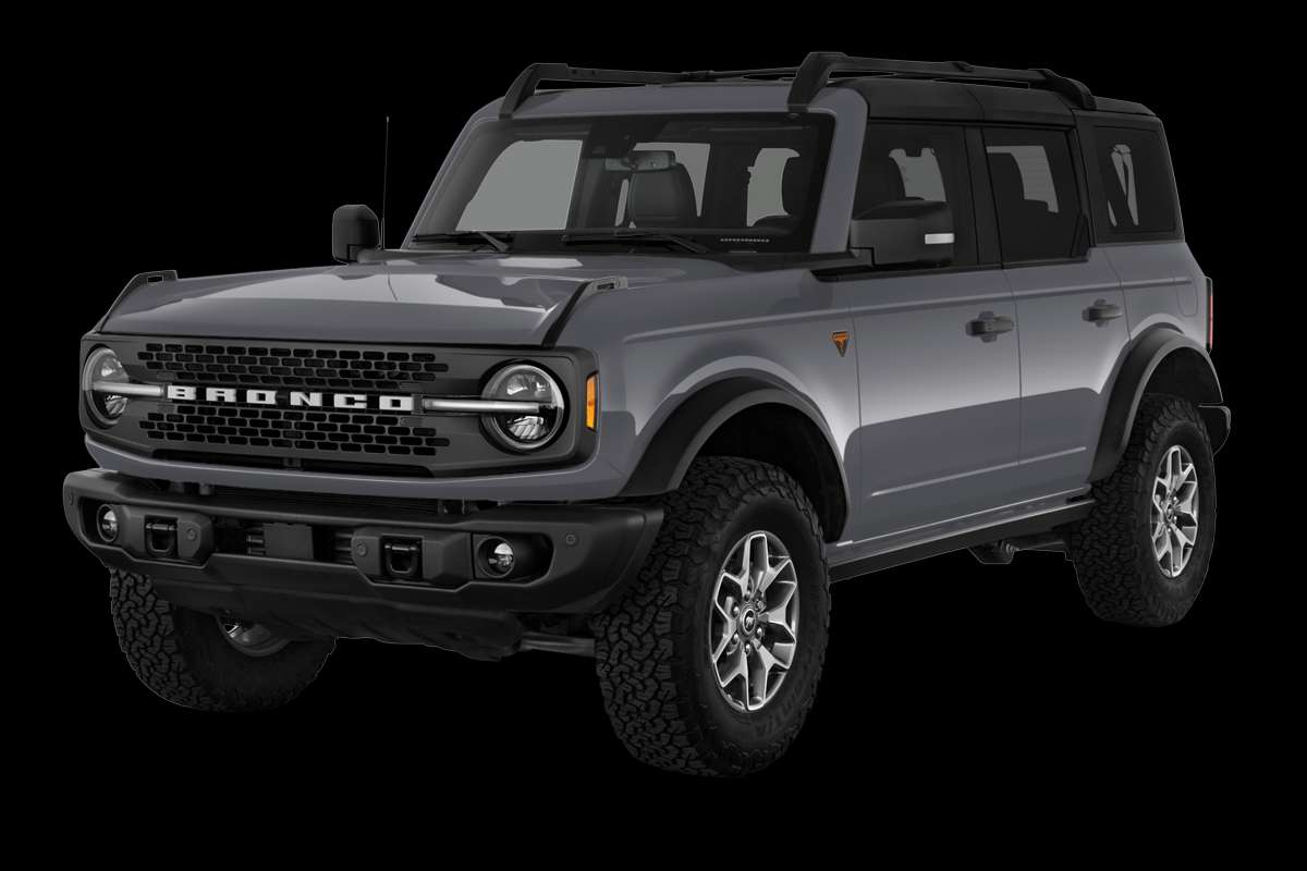 Schräge Frontansicht eines Ford Bronco, freigestellt