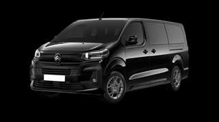 Schräge Frontansicht auf einen Citroën ë-Spacetourer Plus, freigestellt