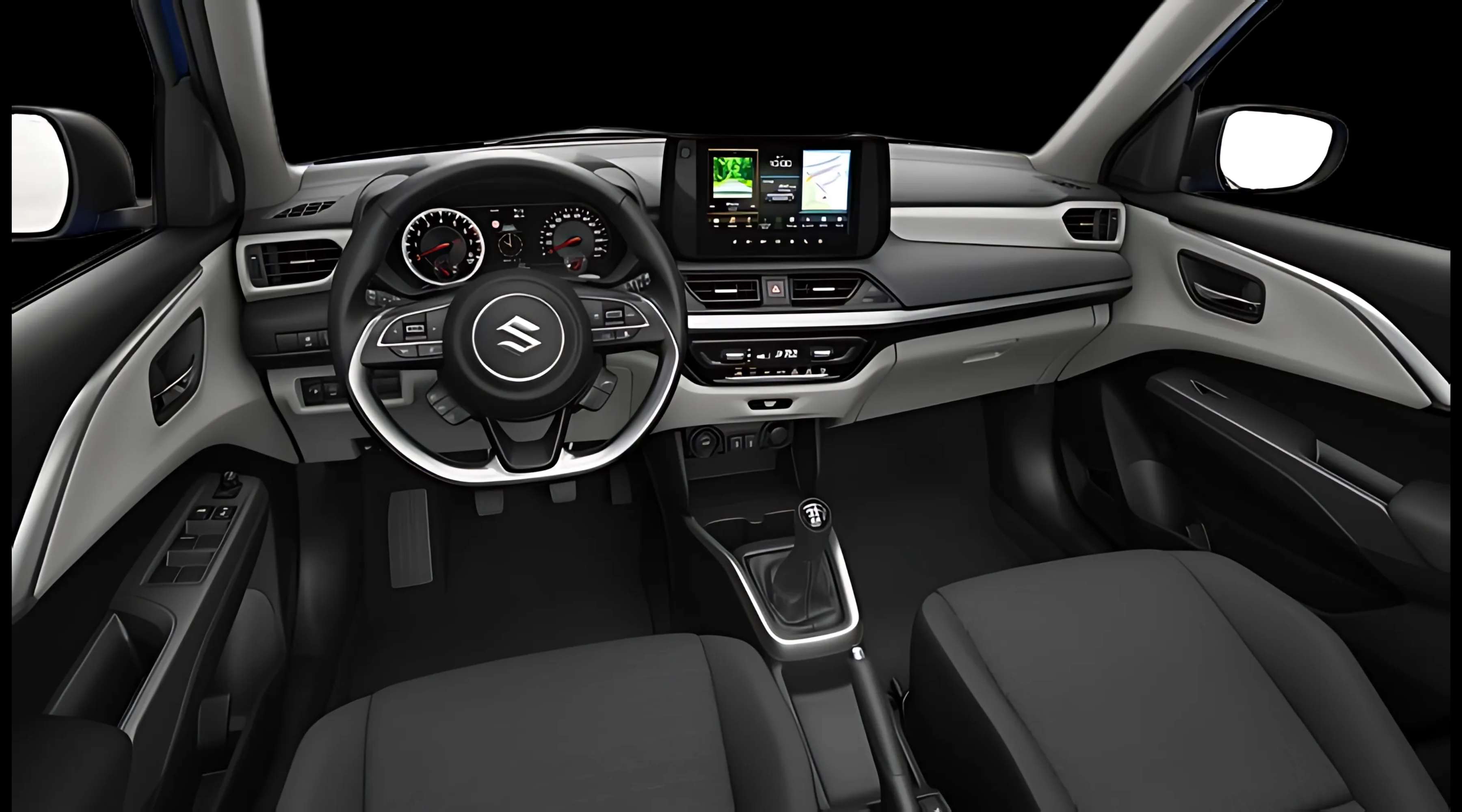 Ansicht des Armaturenbretts eines Suzuki Swift