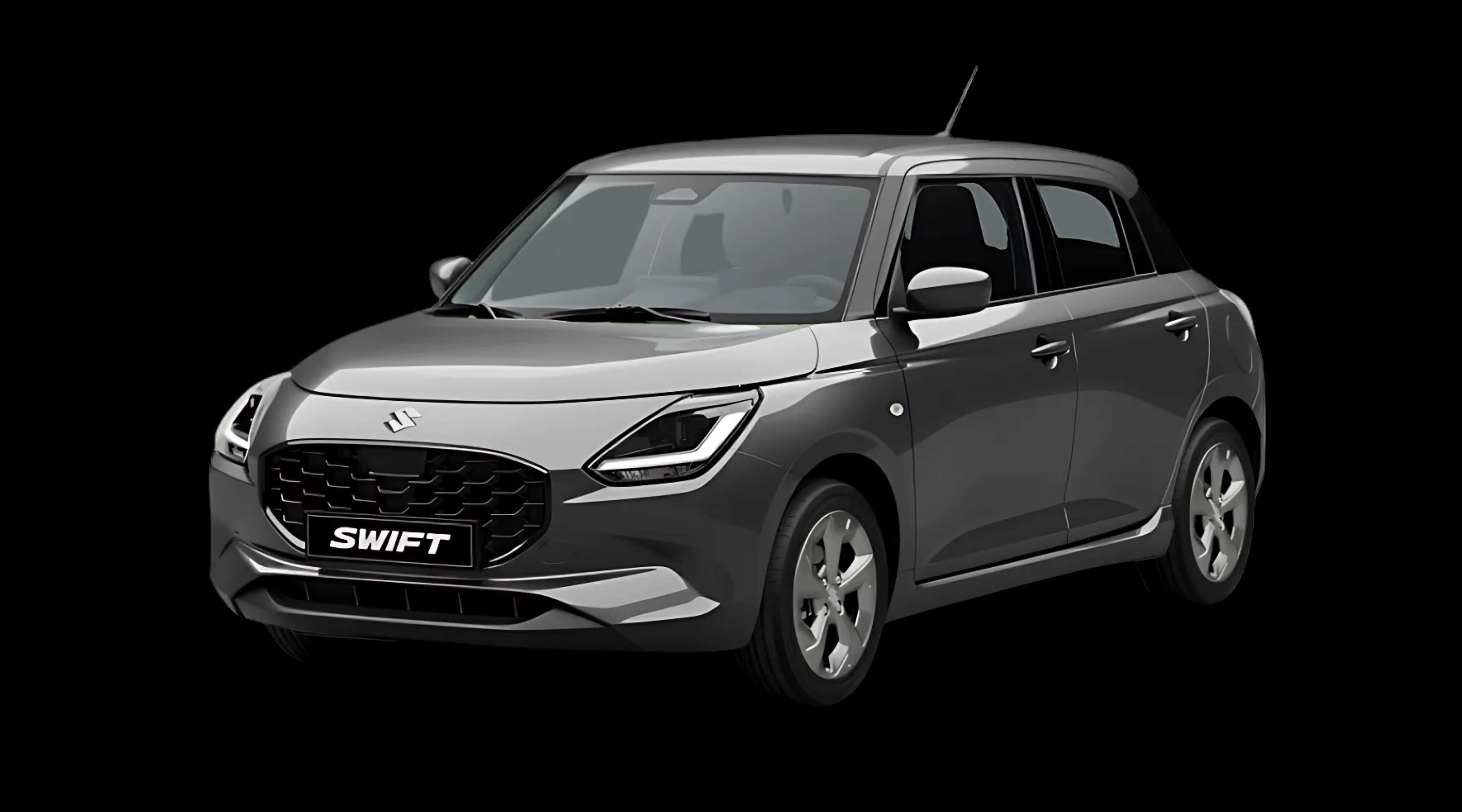 Schräge Frontansicht auf einen Suzuki Swift, freigestellt