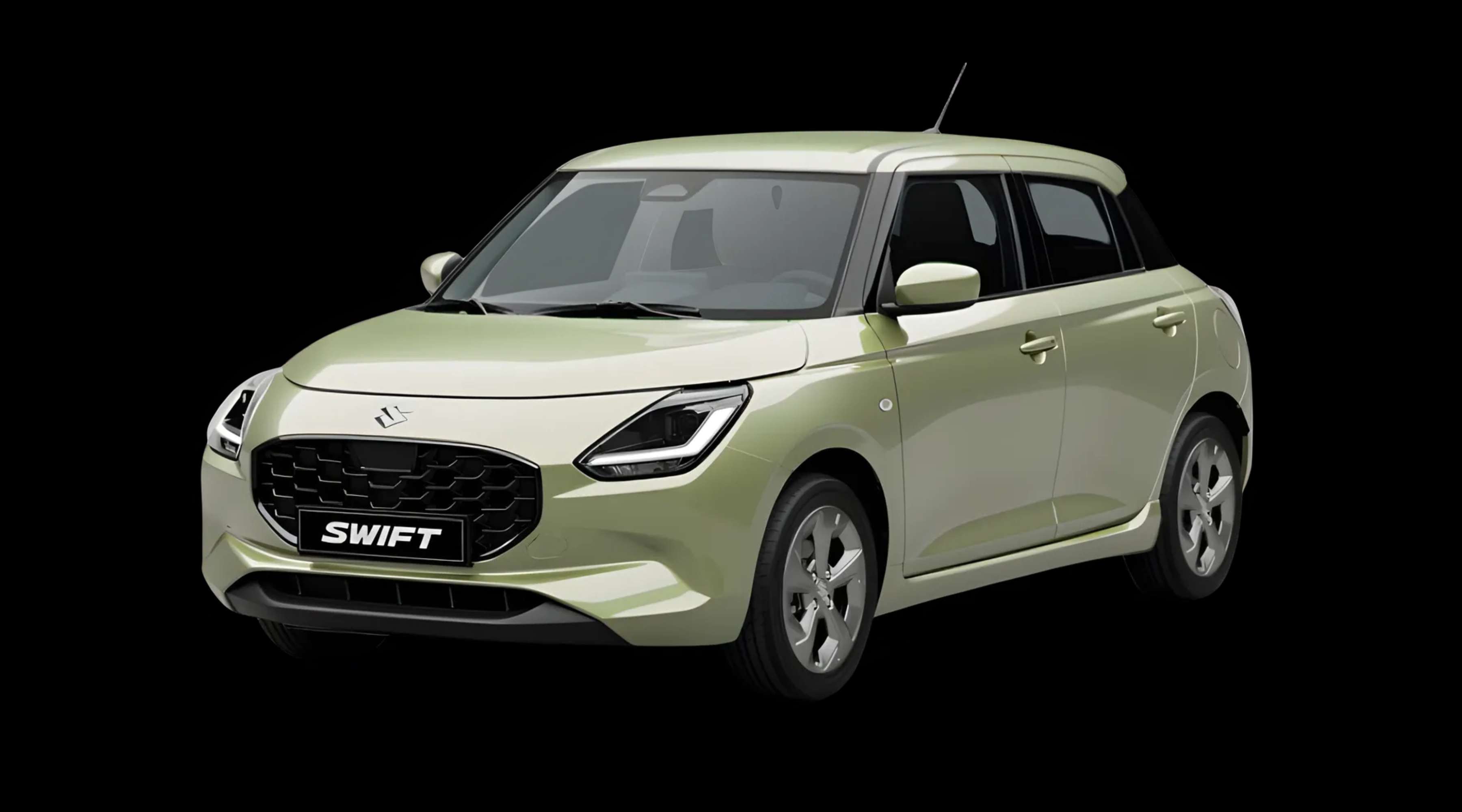 Schräge Frontansicht auf einen Suzuki Swift, freigestellt