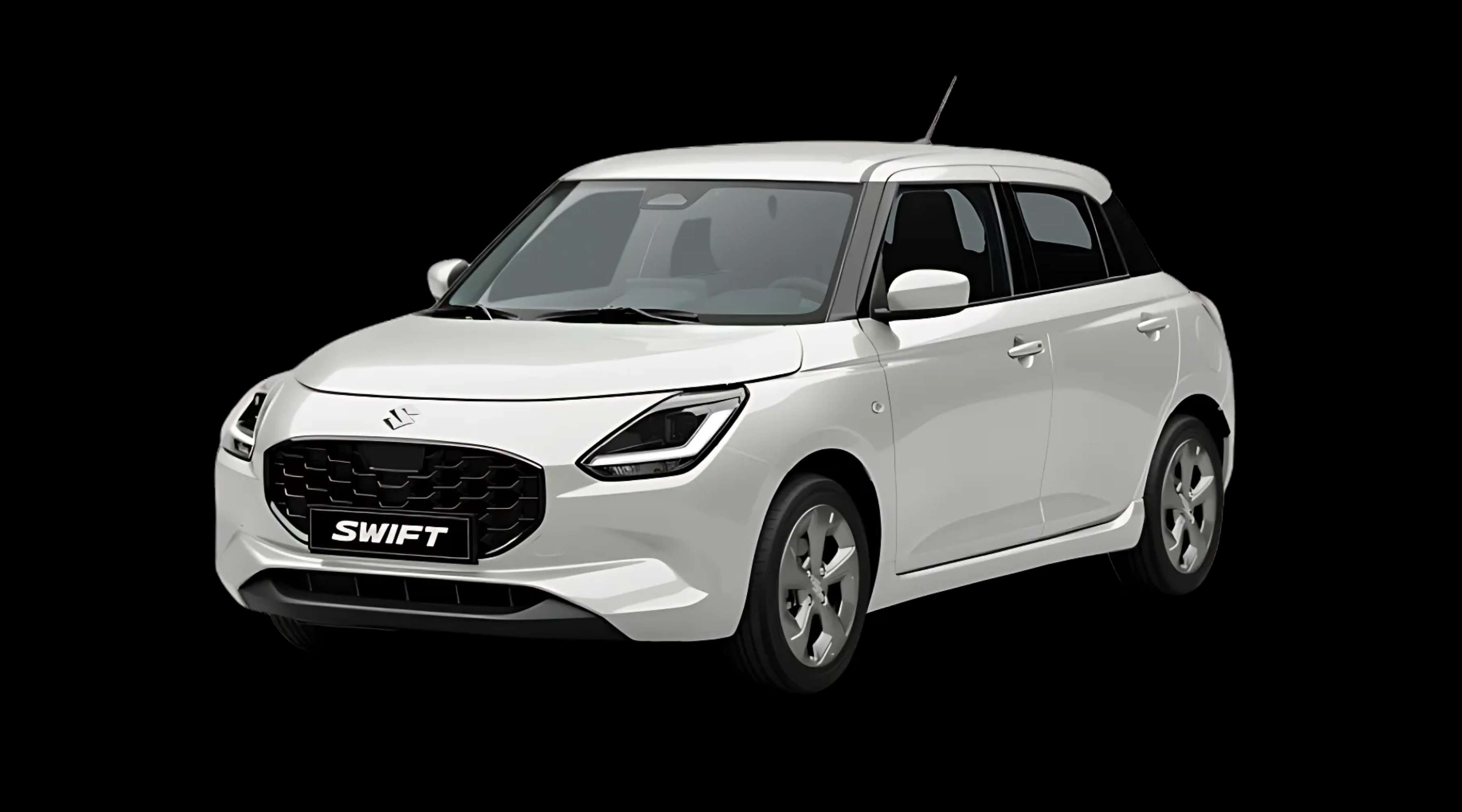 Schräge Frontansicht auf einen Suzuki Swift, freigestellt