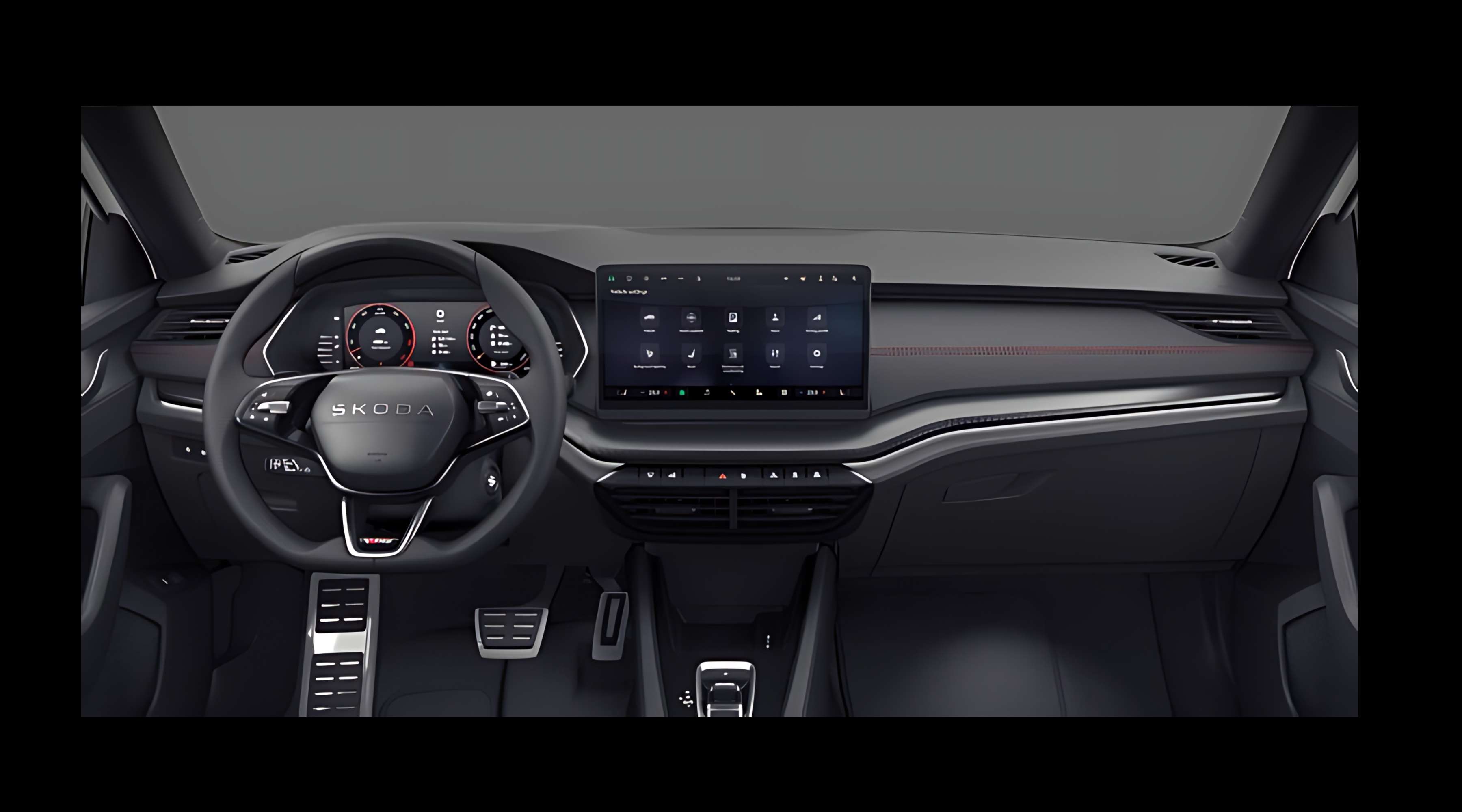 Ansicht des Armaturenbretts eines Skoda Octavia