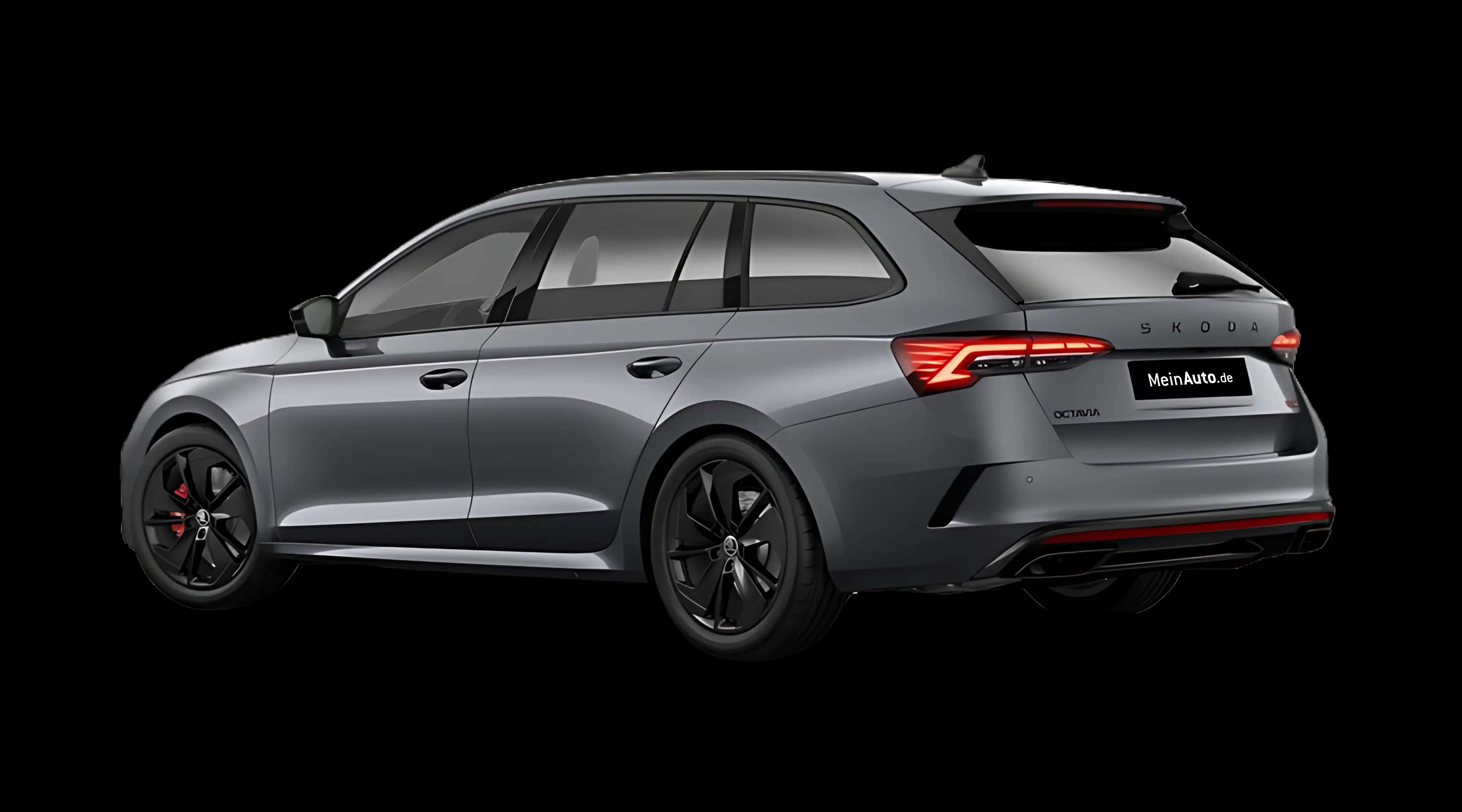 Schräge Heckansicht eines Skoda Octavia, freigestellt