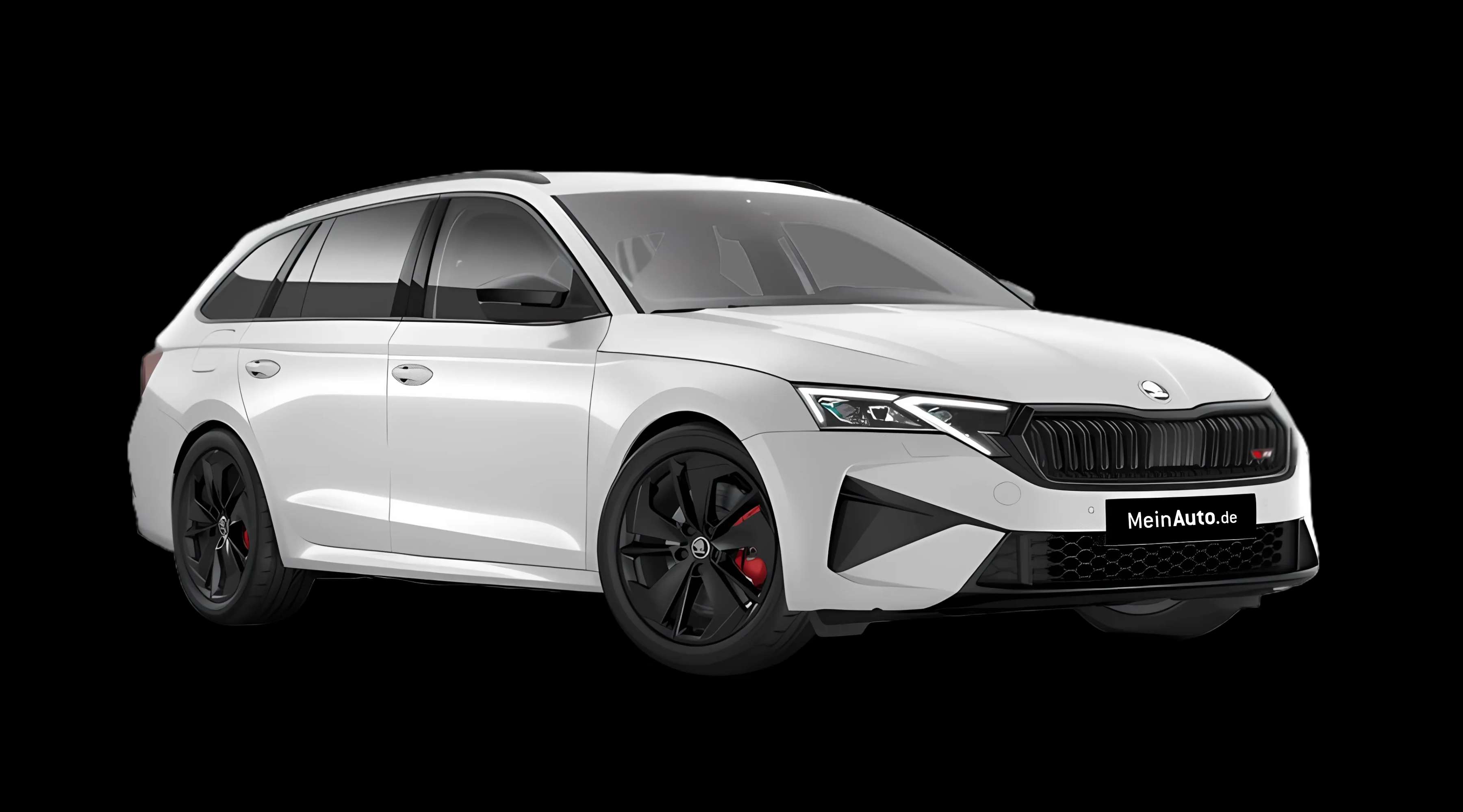 Schräge Frontansicht eines Skoda Octavia, freigestellt