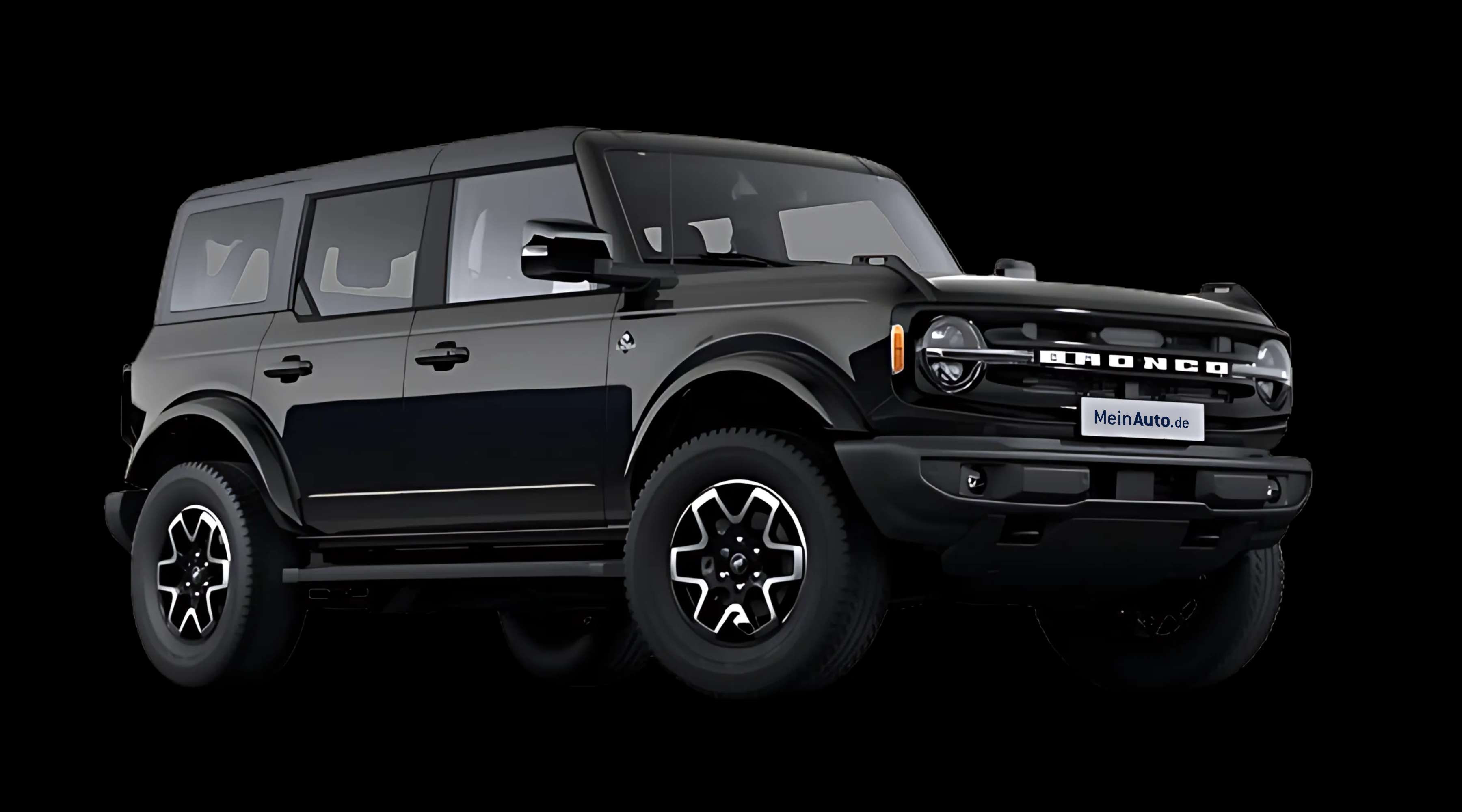 Schräge Frontansicht eines Ford Bronco, freigestellt