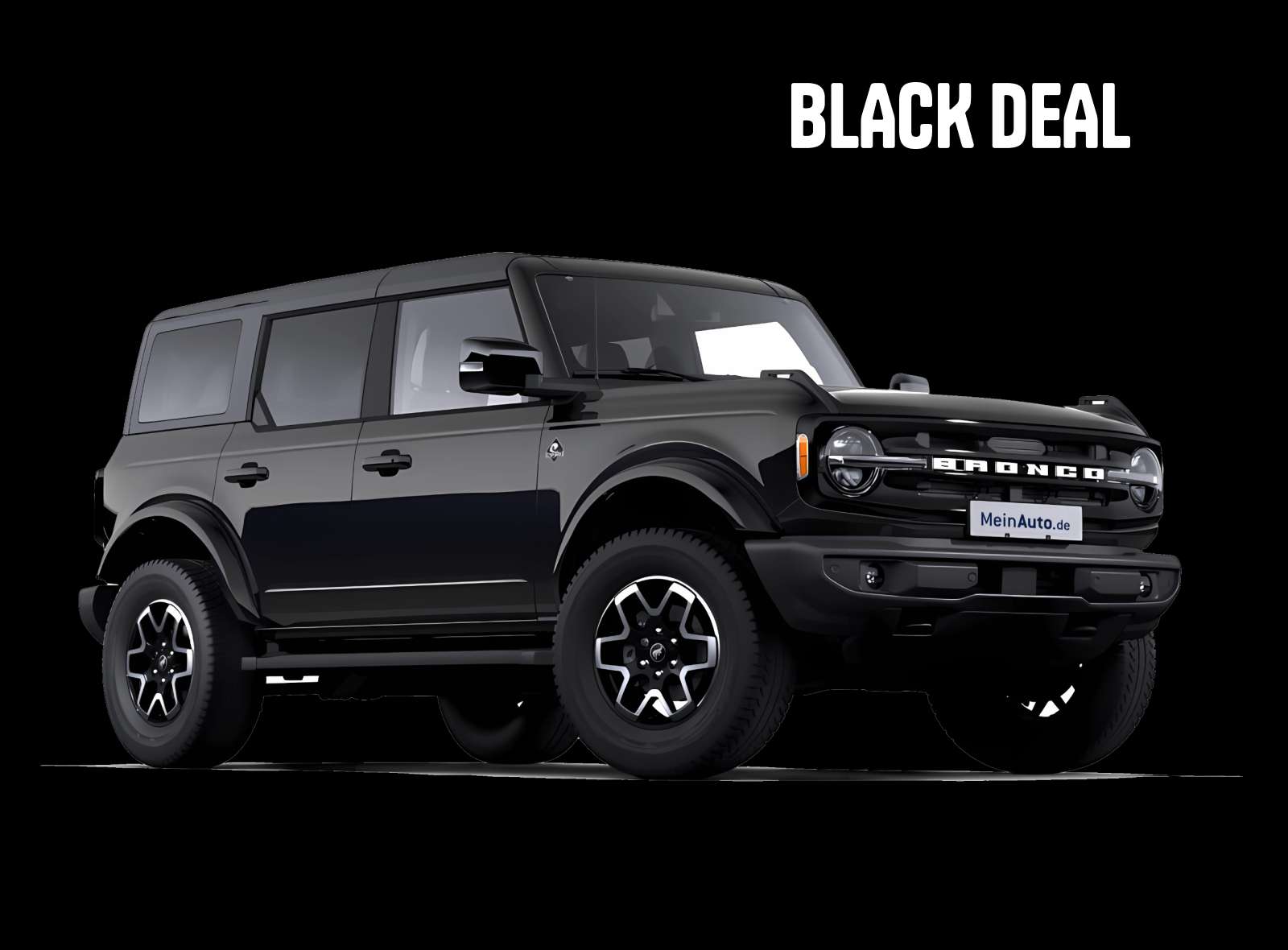 Schräge Frontansicht eines Ford Bronco, freigestellt