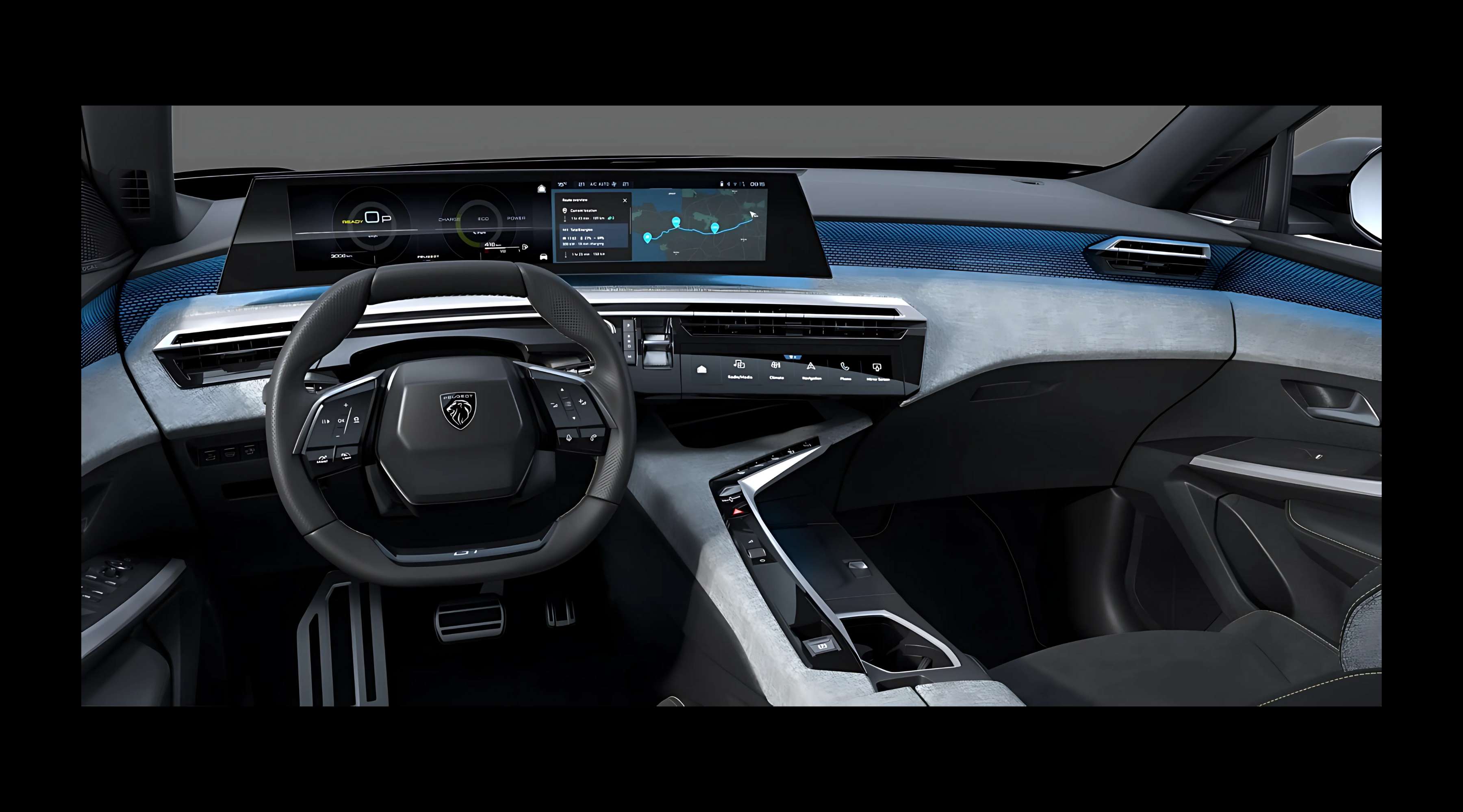 Ansicht des Armaturenbretts eines Peugeot 3008