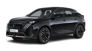 Schräge Frontansicht auf einen Peugeot 3008 GT, freigestellt
