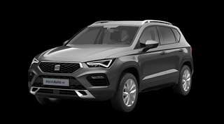 Schräge Frontansicht auf einen SEAT Ateca Road Edition, freigestellt